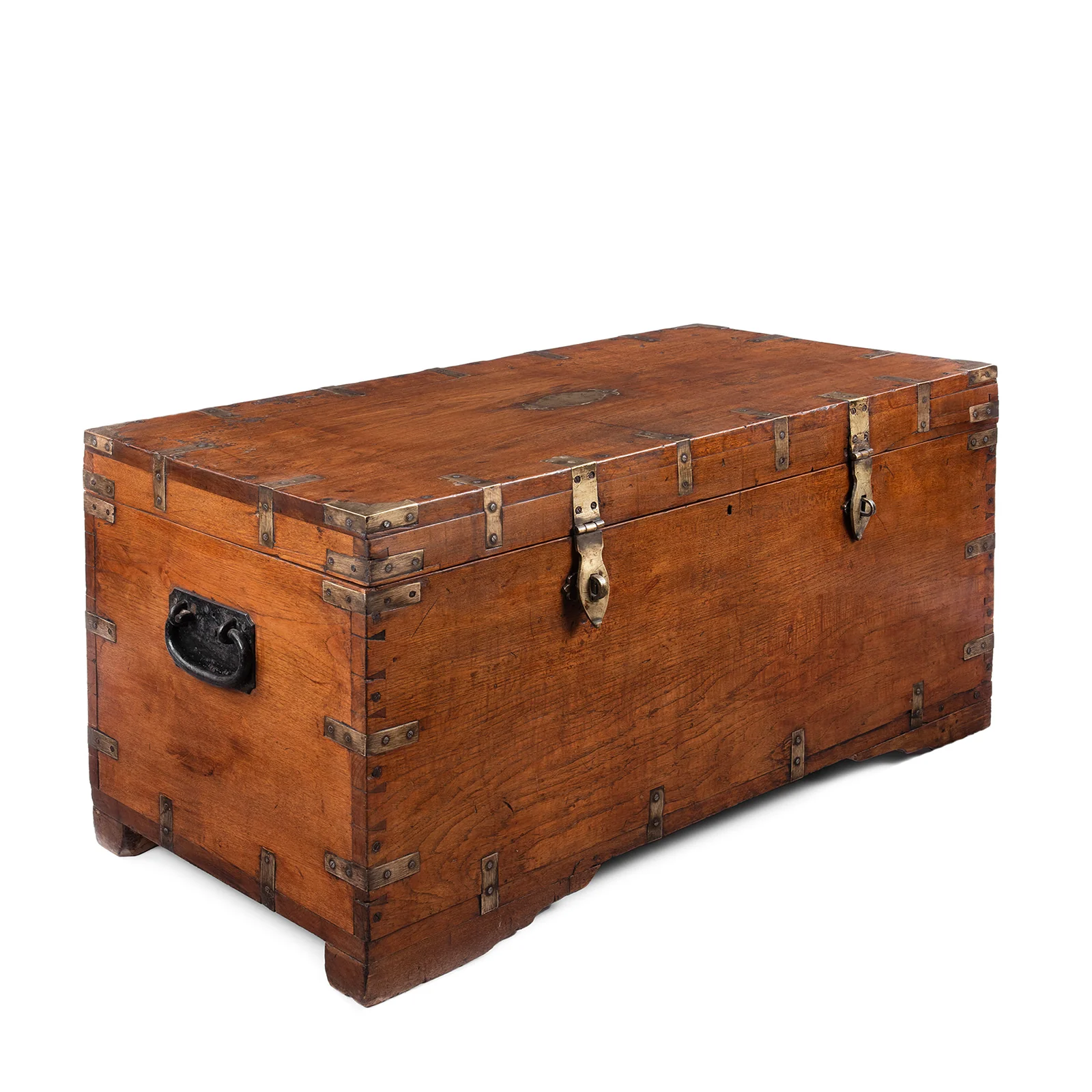 Burmese Brass Bound Military Chest - 19thC - Image 4