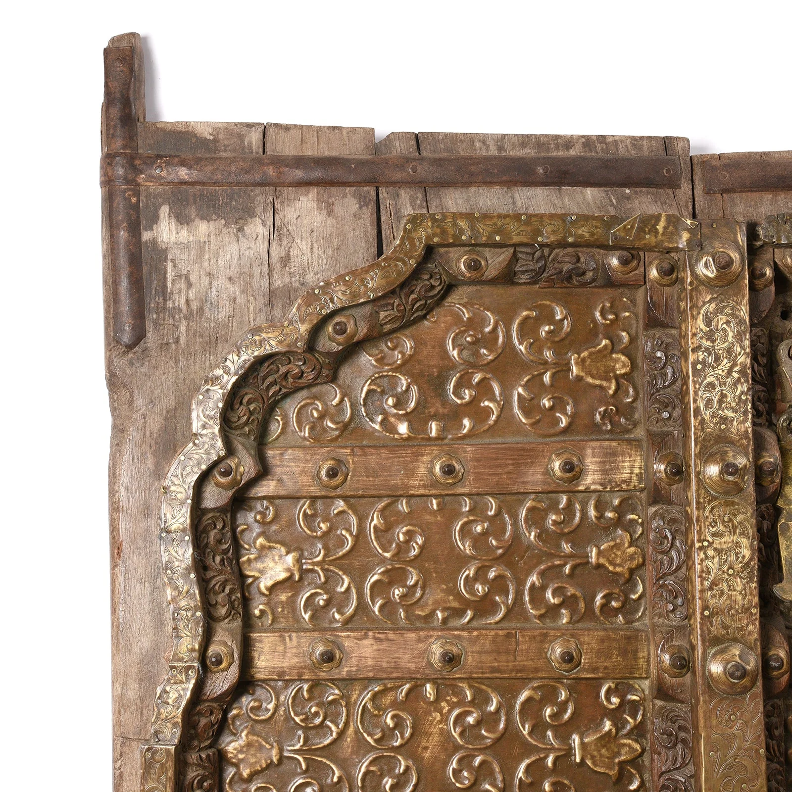 Indian Brass Bound Door From Rajasthan - 19thC - Image 3
