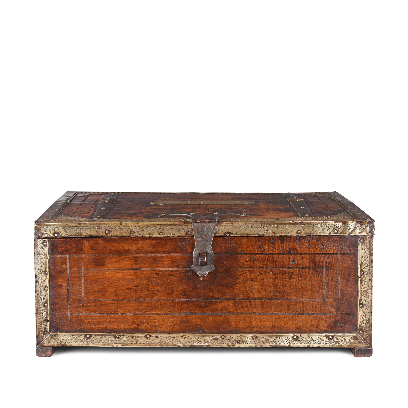 Brass Bound Indian Merchants Box - 19th Century