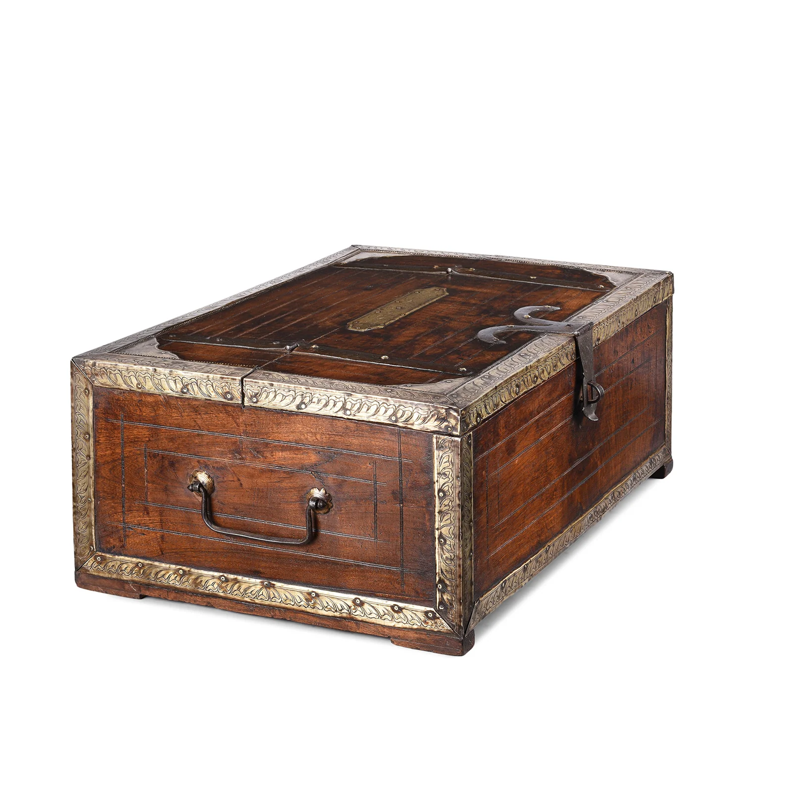 Brass Bound Indian Merchants Box - 19th Century - Image 4