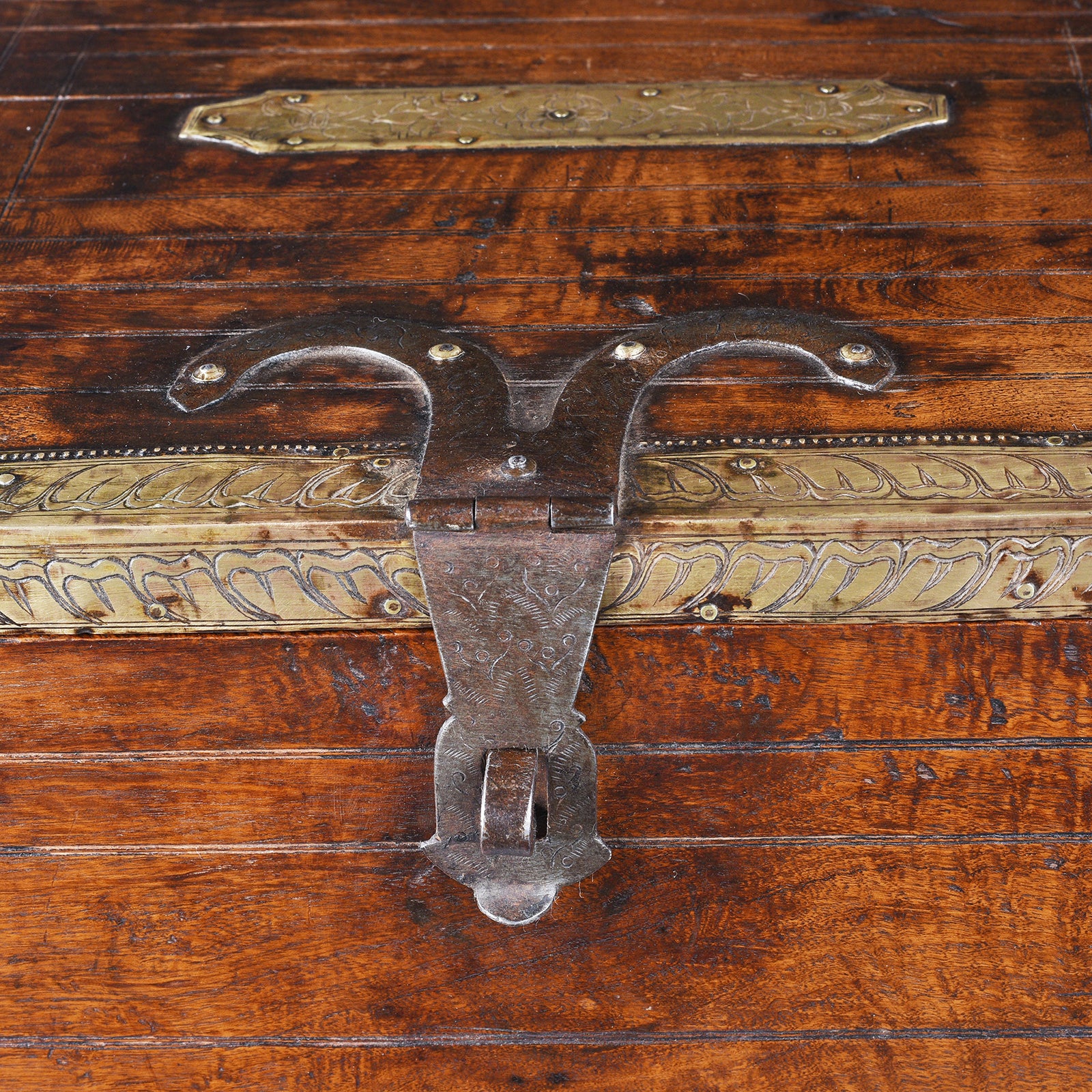 Brass Bound Indian Merchants Box - 19th Century - Image 7
