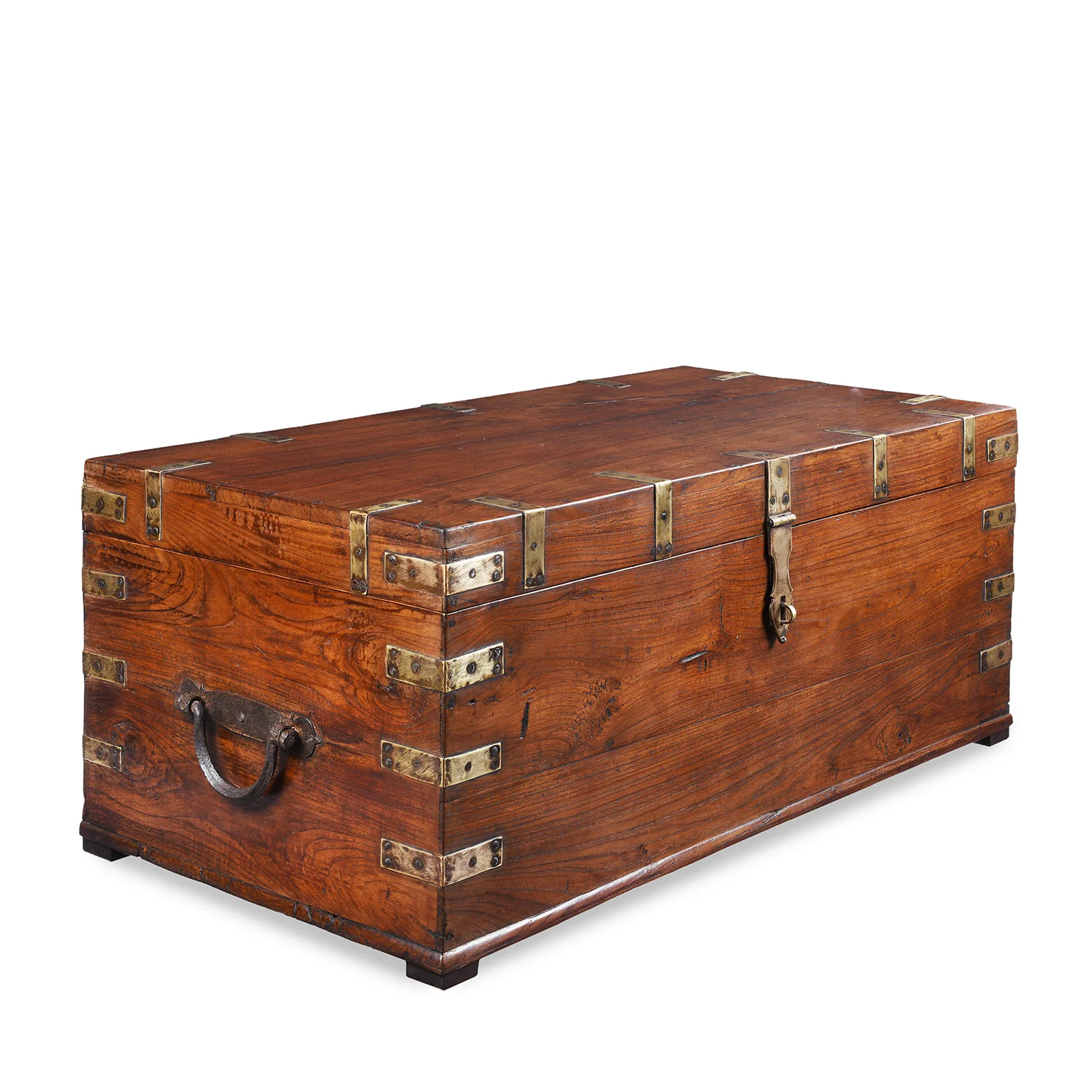 Brass Bound Teak Military Chest - 19th Century - Image 3