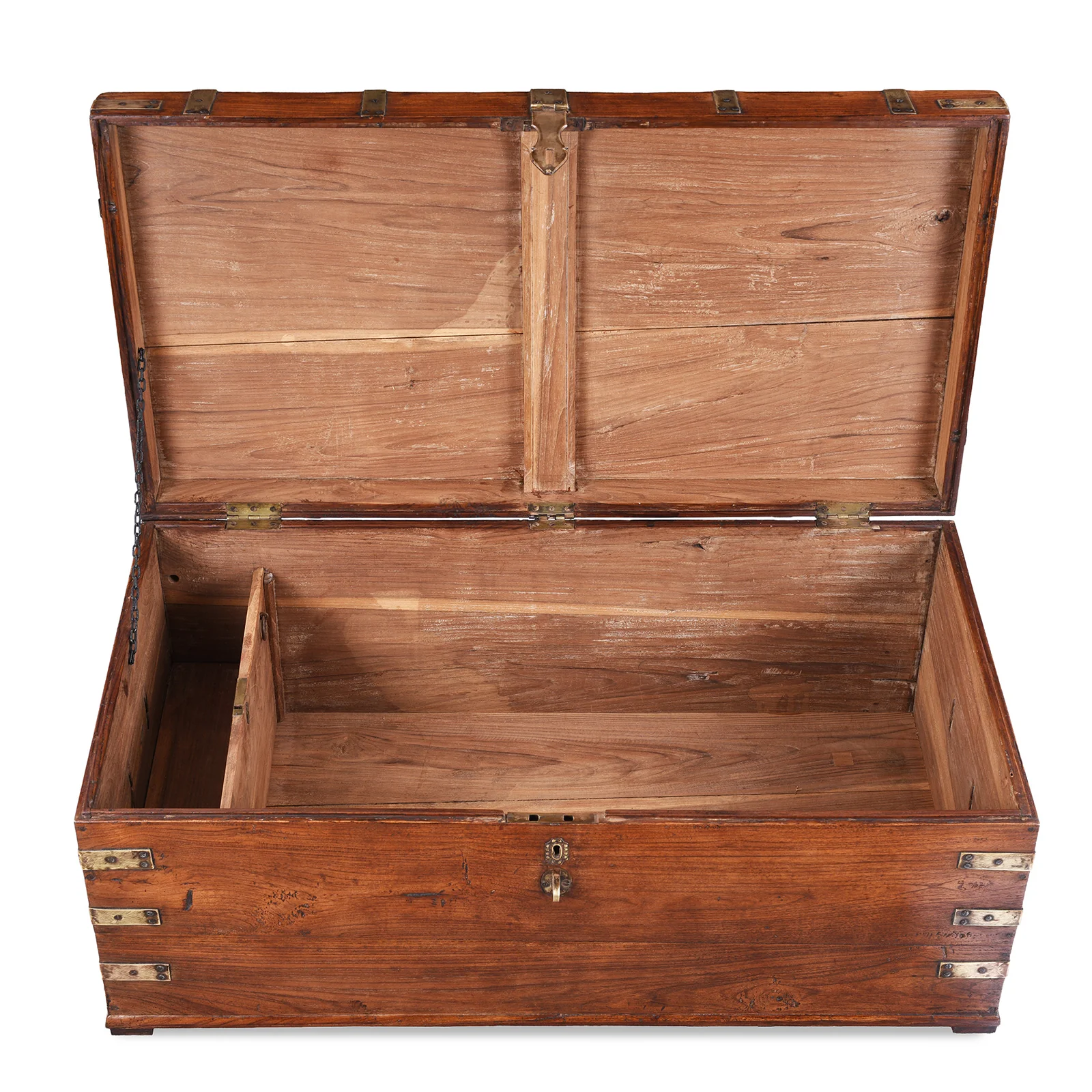 Brass Bound Teak Military Chest - 19th Century - Image 4