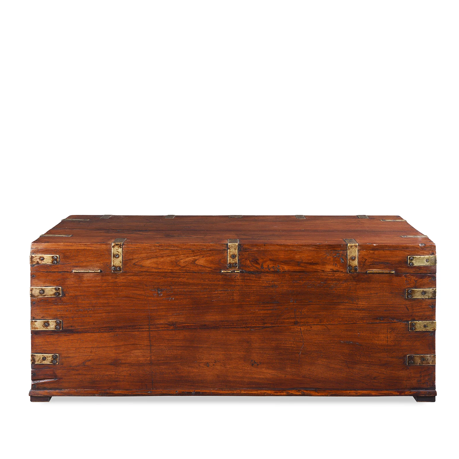 Brass Bound Teak Military Chest - 19th Century - Image 9