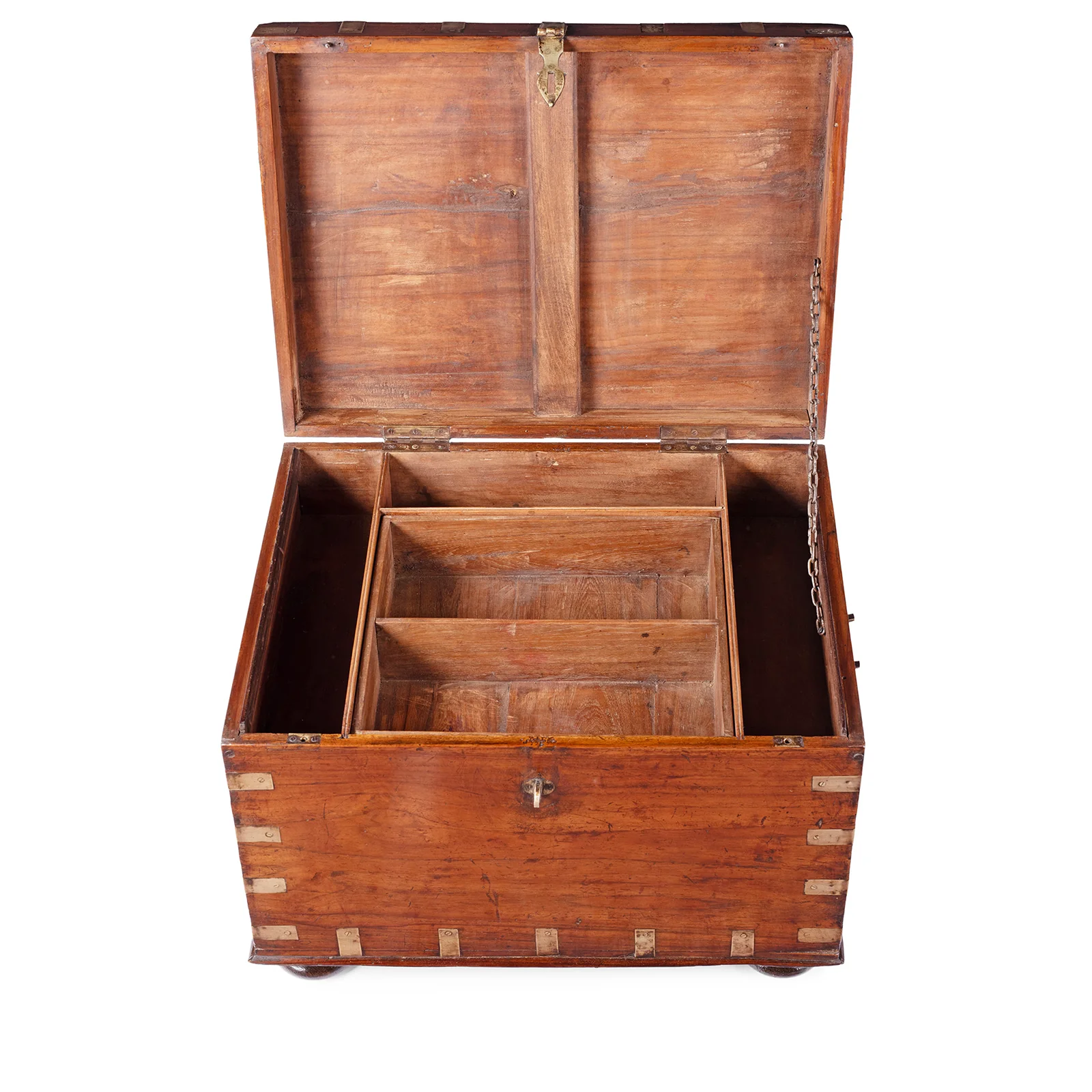 Brass Bound Teak Military Chest - 19th Century - Image 2