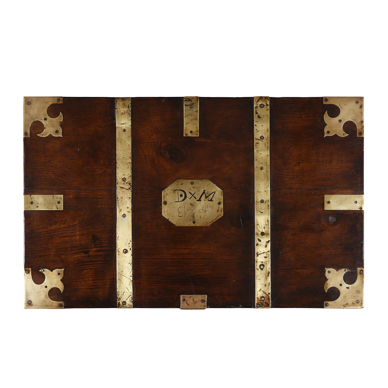 Brass Bound Teak Military Chest - 19th Century - Image 3