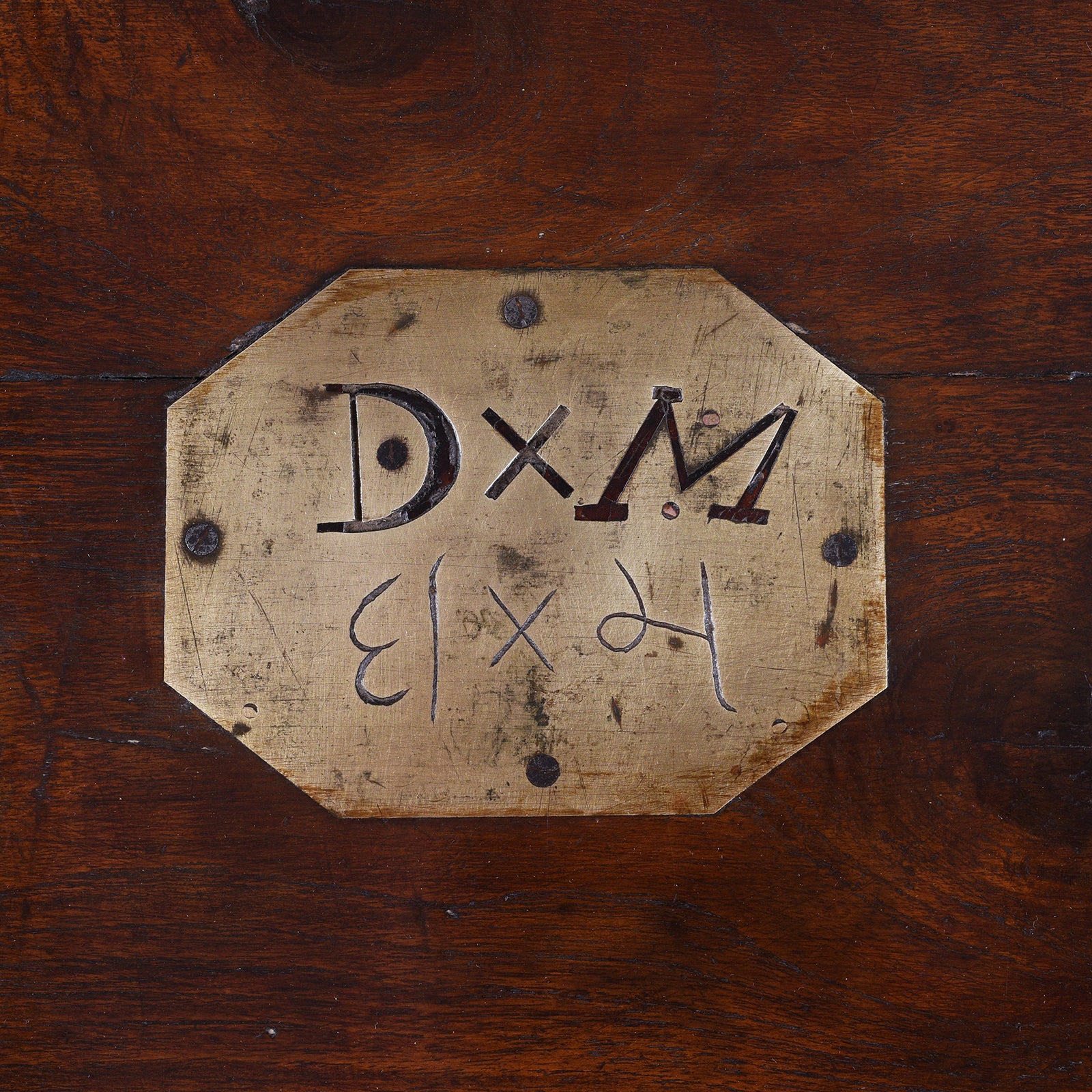 Brass Bound Teak Military Chest - 19th Century - Image 4