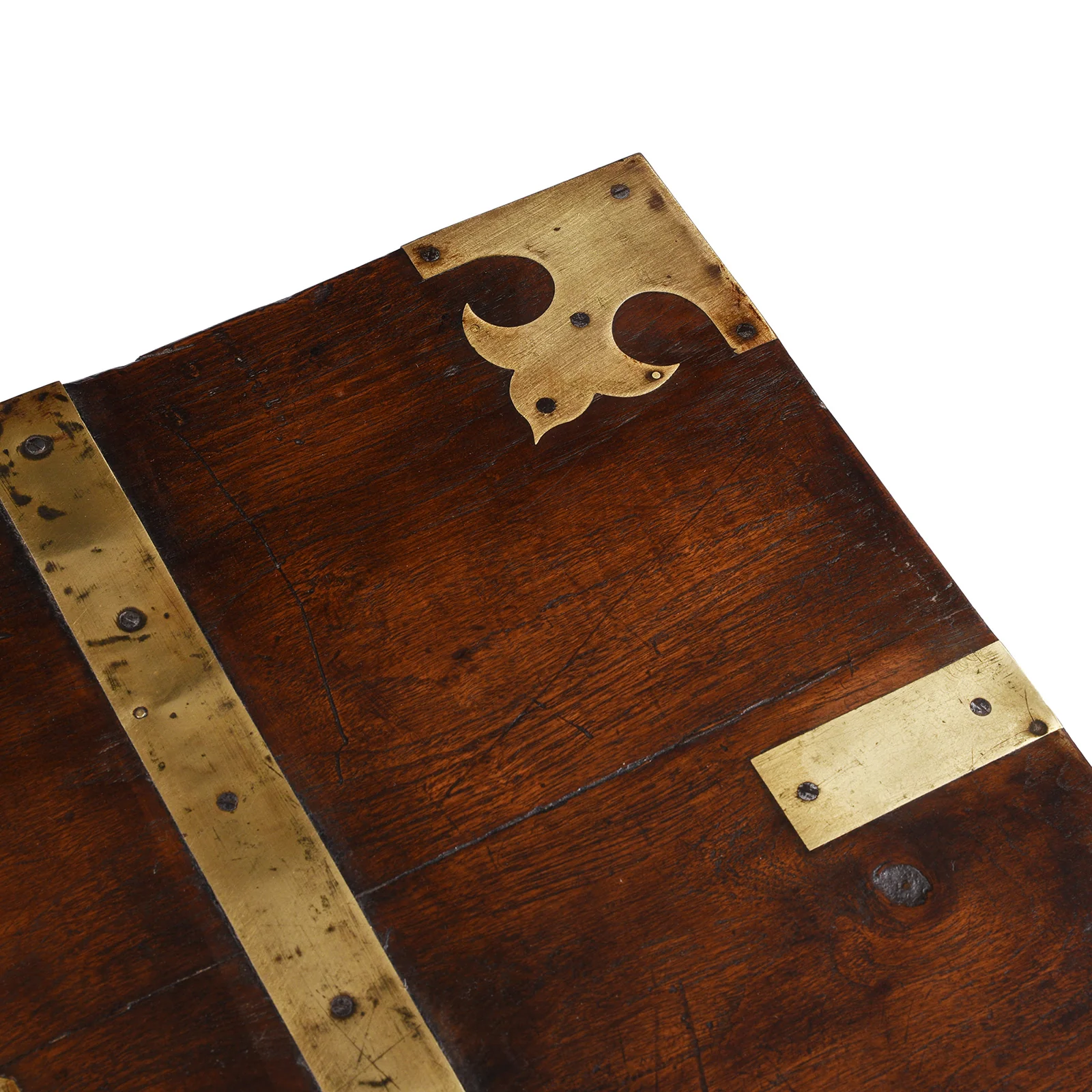 Brass Bound Teak Military Chest - 19th Century - Image 6