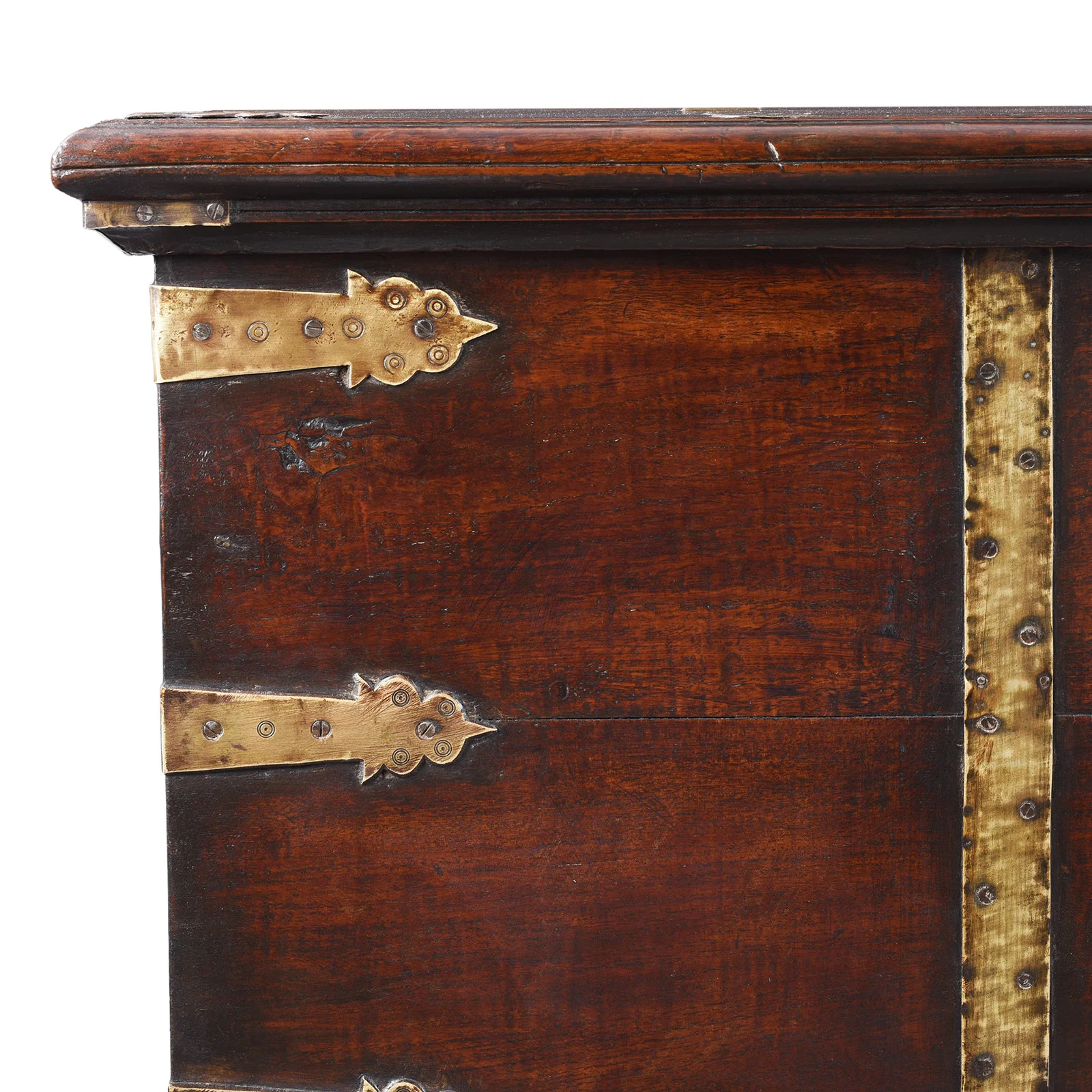 Indian Brass Bound Teak Chest - 19th Century - Image 2