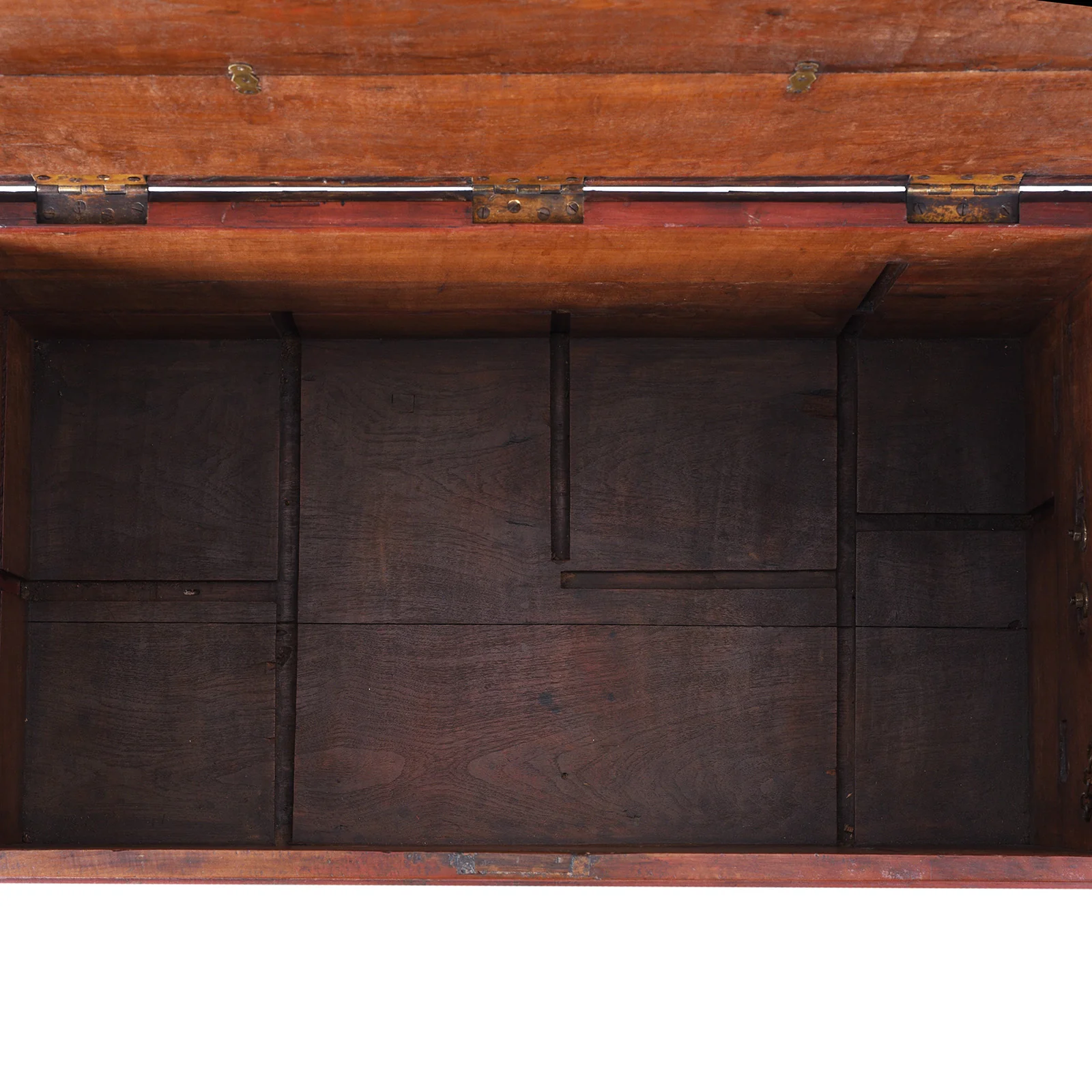 Indian Brass Bound Teak Chest - 19th Century - Image 8