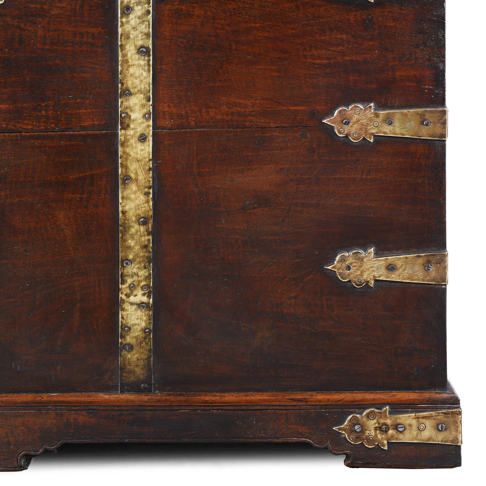 Indian Brass Bound Teak Chest - 19th Century - Image 9