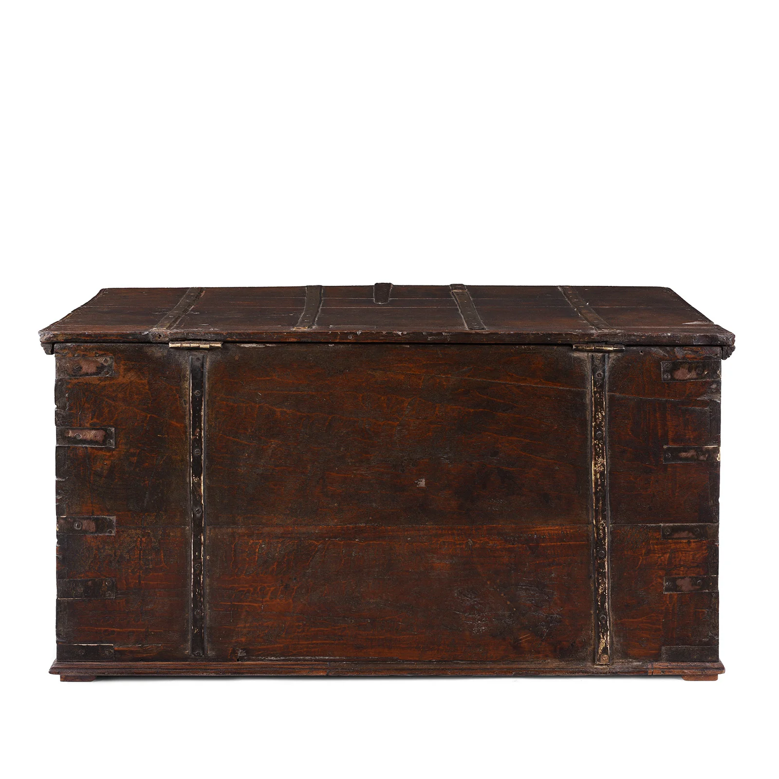 Brass Bound Teak Chest From Kutch - 19th Century - Image 12