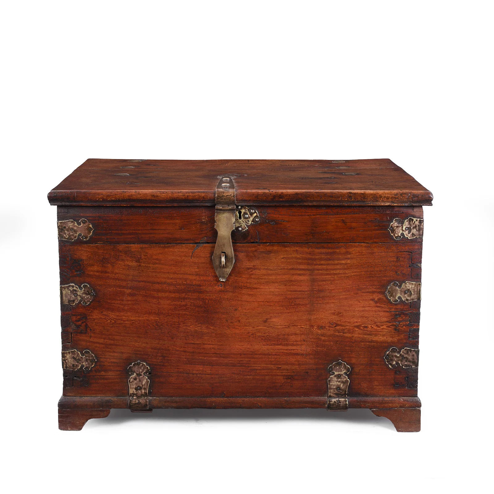 Chinese Export Brass Bound Chest- 18th Century