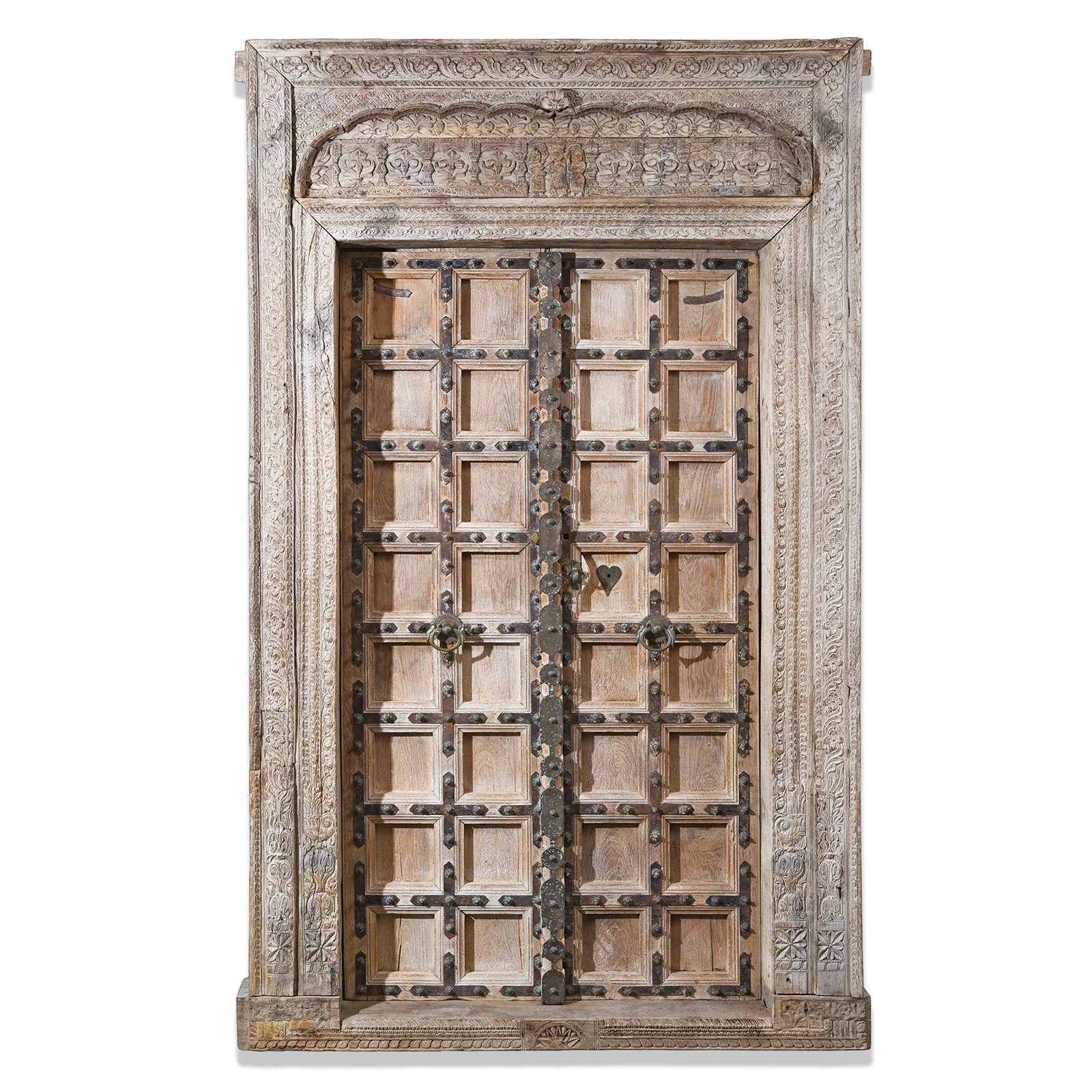 Indian Door & Frame From Himachal Pradesh - 19th Century
