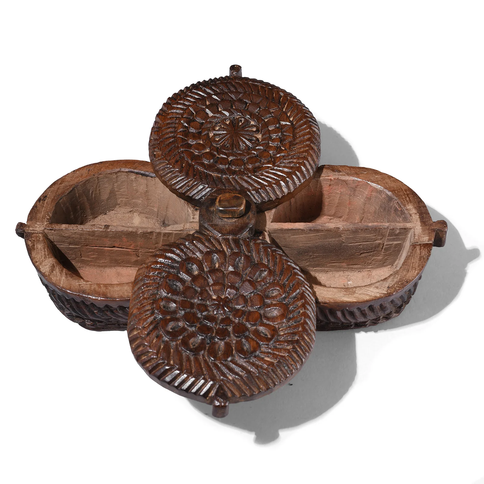 Carved Masala Box From Rajasthan - 19th Century - Image 2