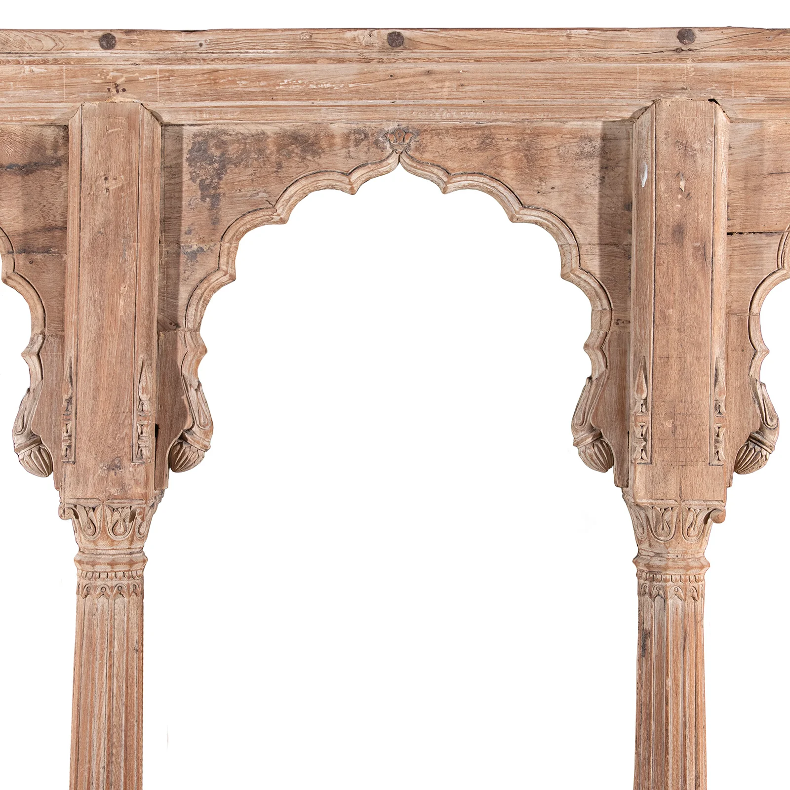 Carved Teak Triple Arch From Madyha Pradesh - 19th Century - Image 2