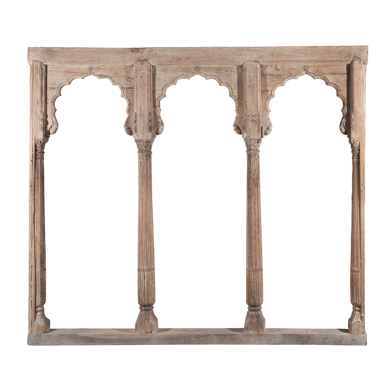 Carved Teak Triple Arch From Madyha Pradesh - 19th Century - Image 5