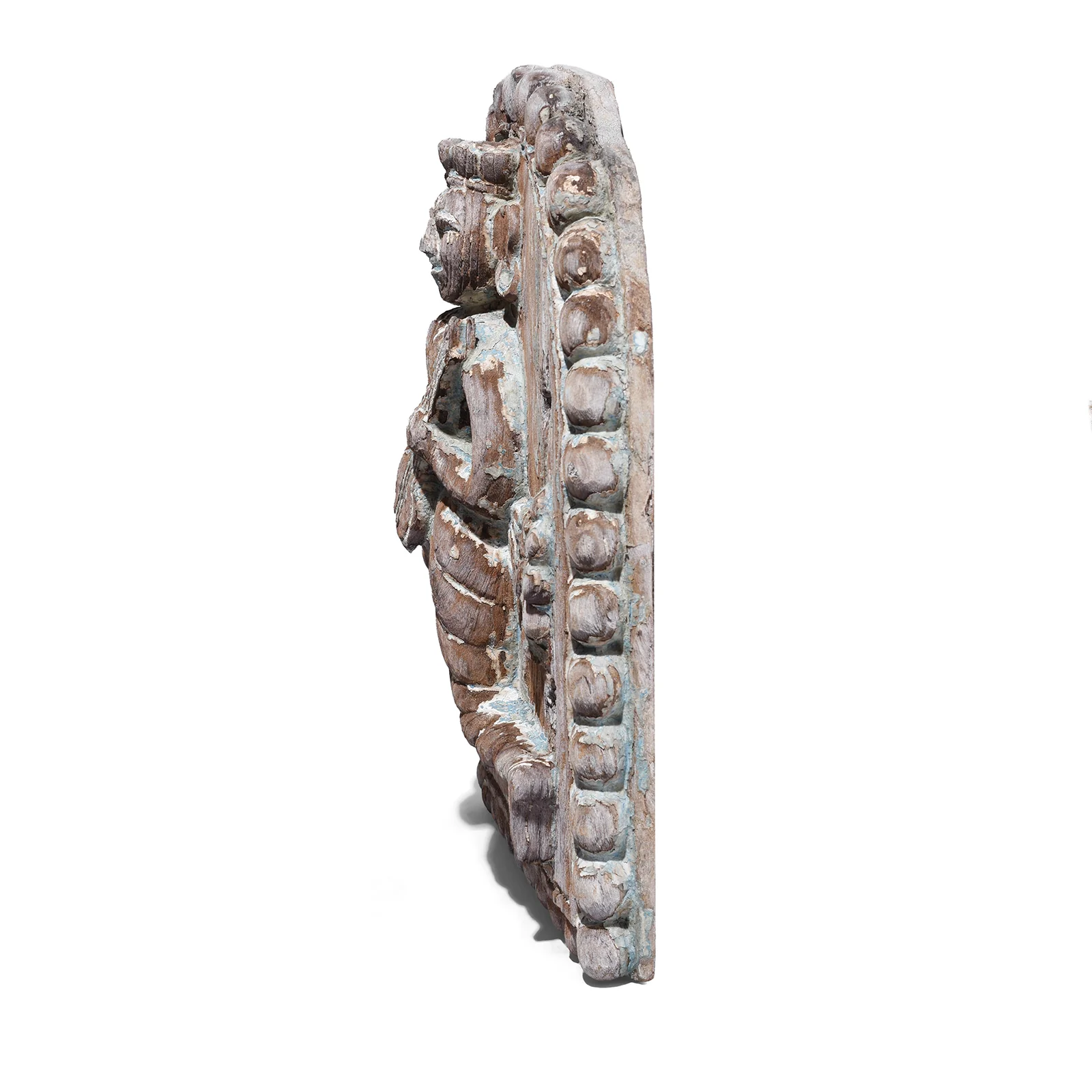 Carved Teak Musician Panel From Gujarat - 19th Century - Image 4