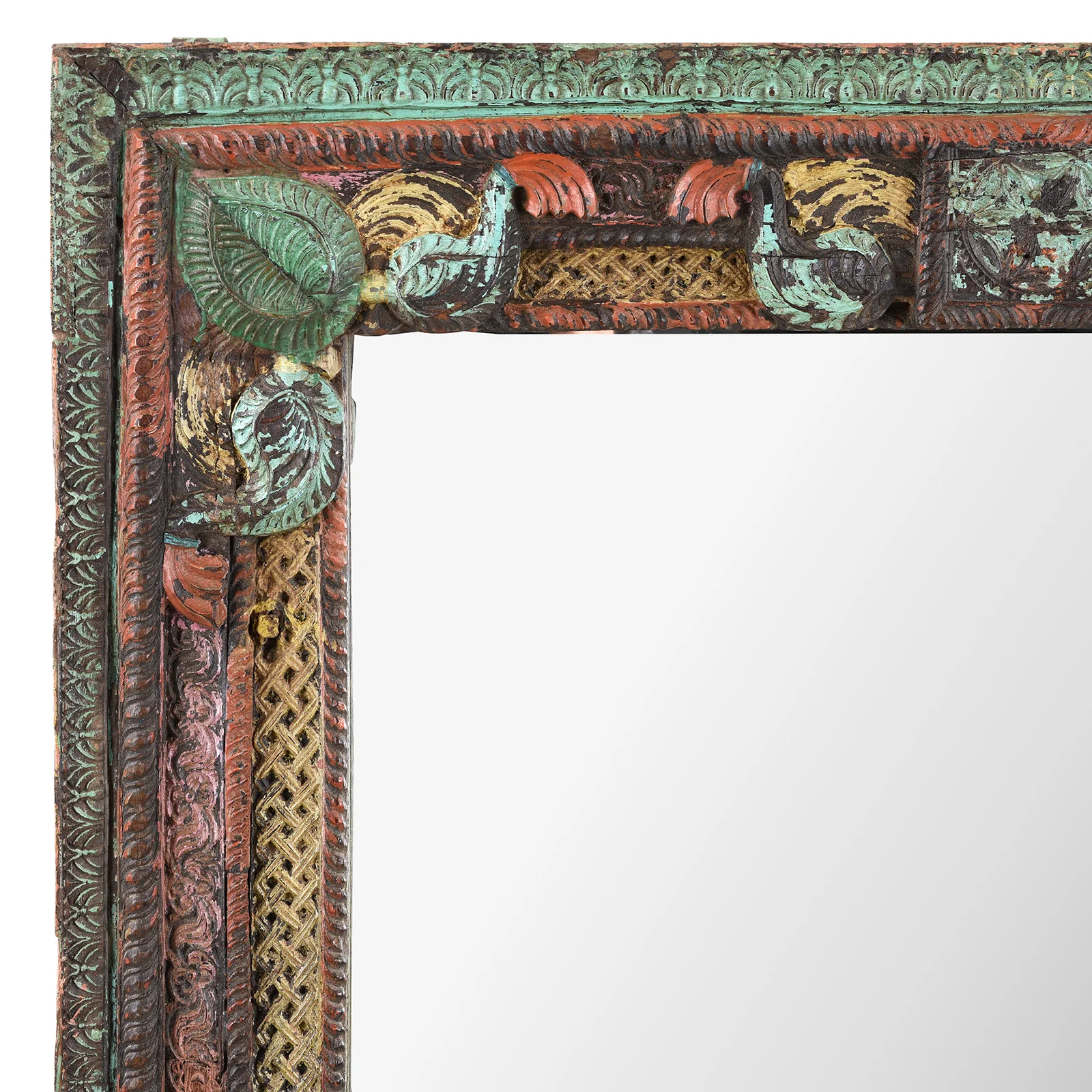 Painted Door Mirror From Andhra Pradesh - 19th Century - Image 2
