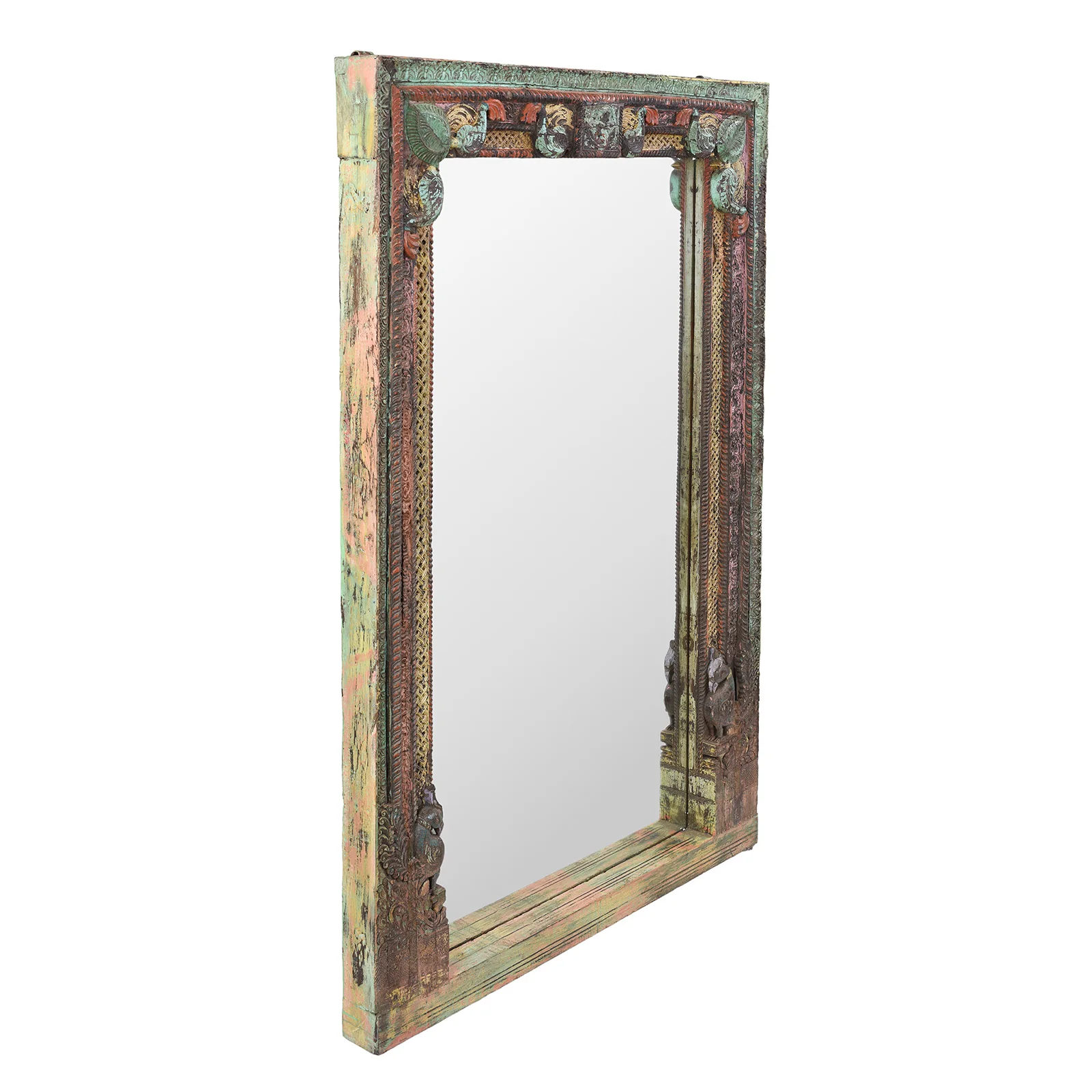 Painted Door Mirror From Andhra Pradesh - 19th Century - Image 3