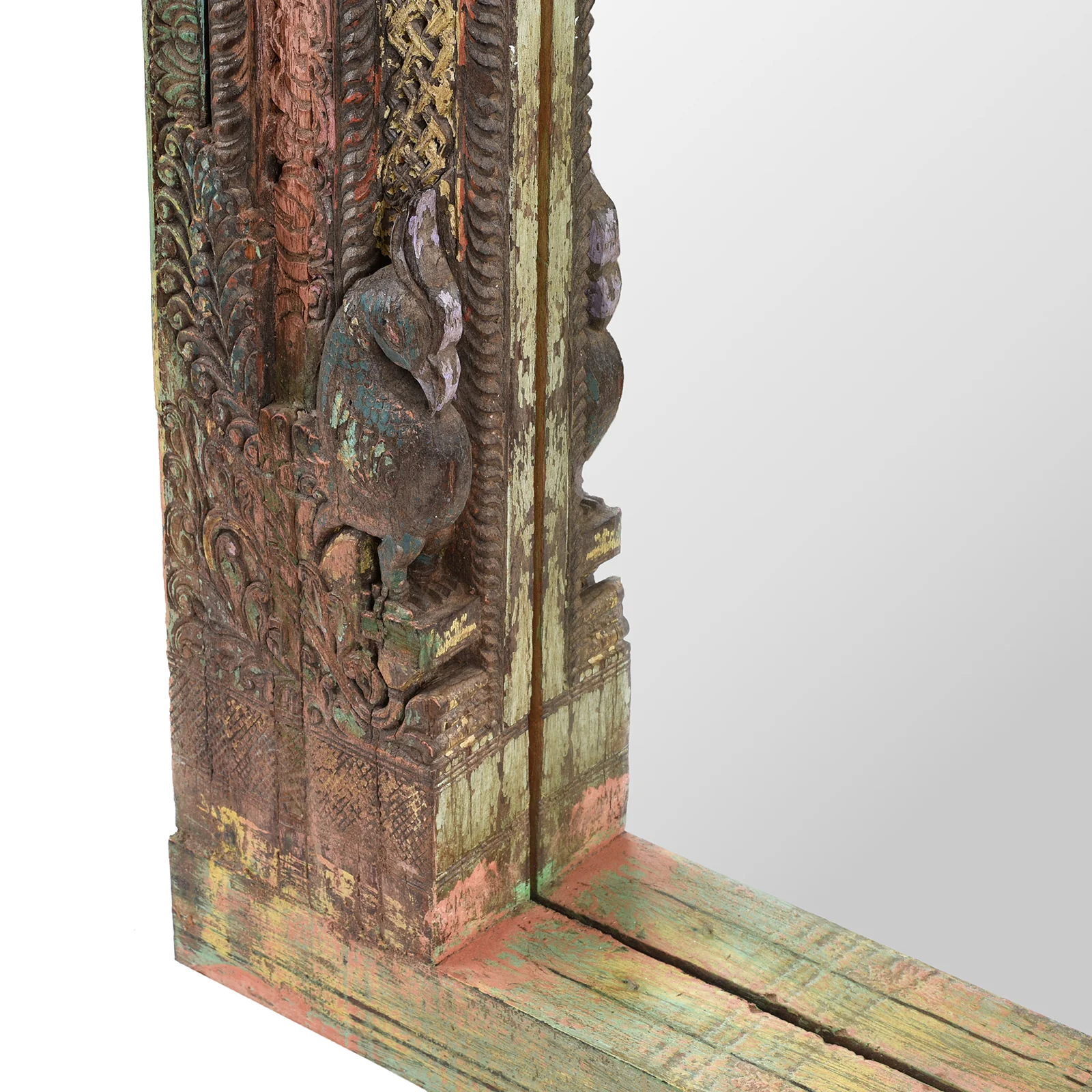 Painted Door Mirror From Andhra Pradesh - 19th Century - Image 4