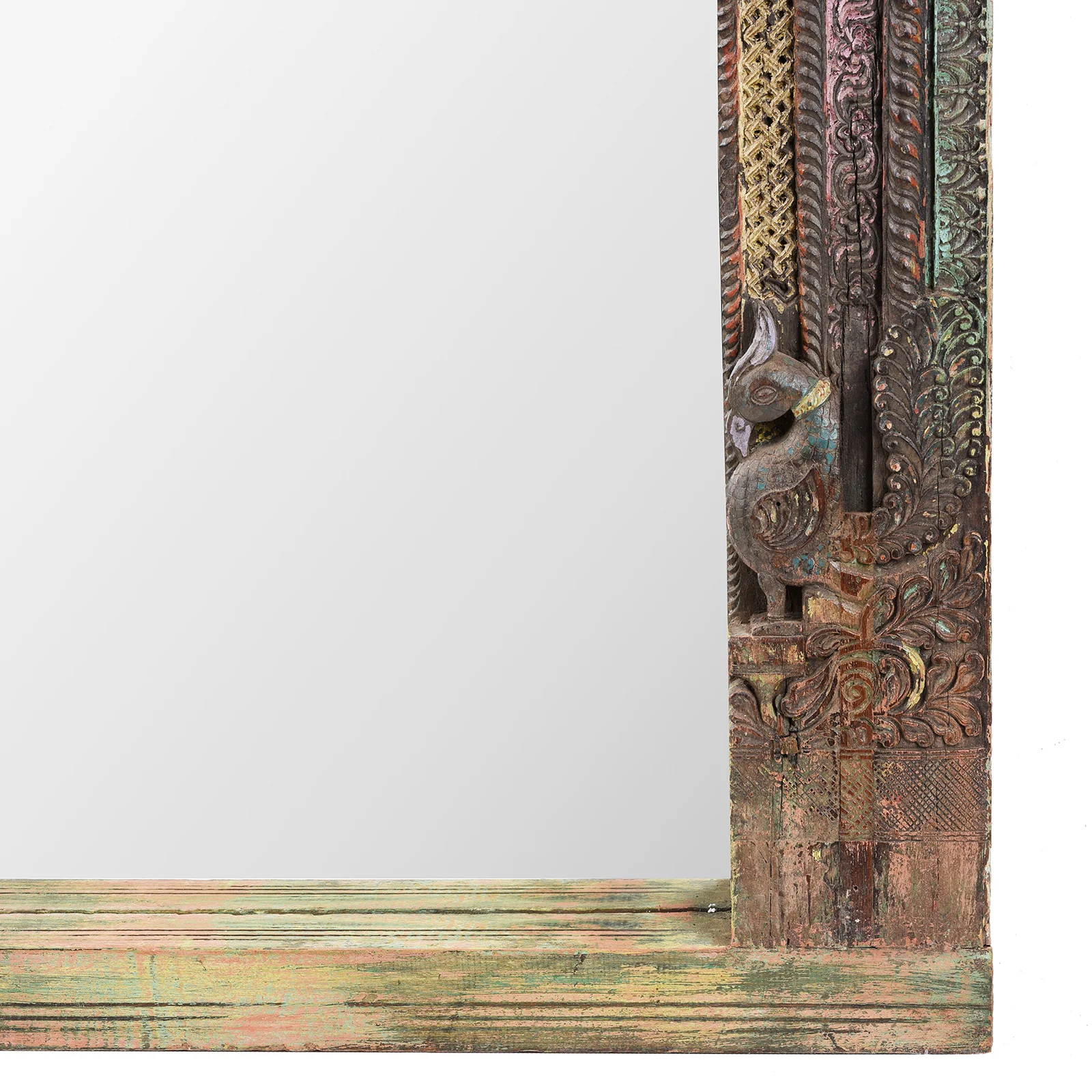 Painted Door Mirror From Andhra Pradesh - 19th Century - Image 5