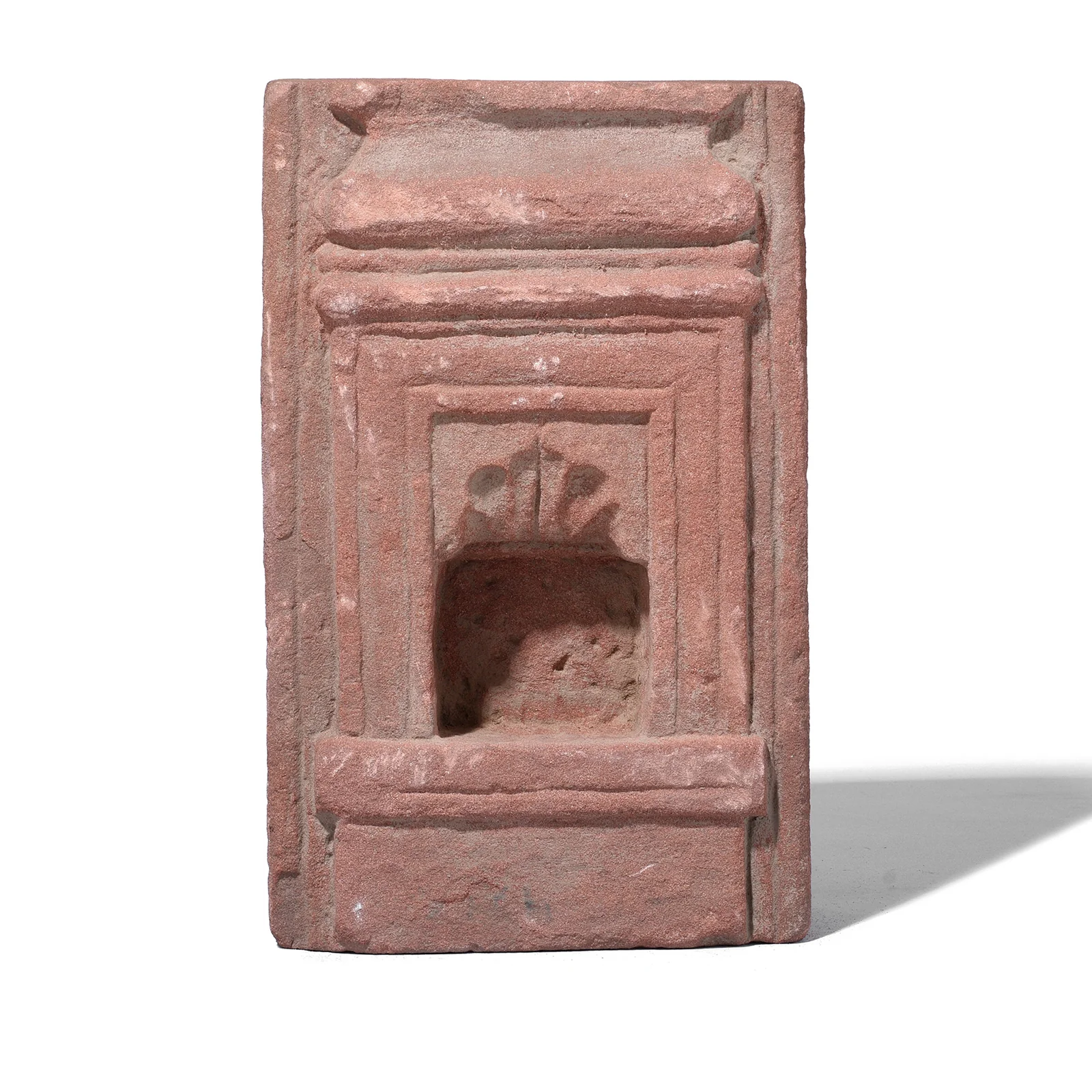 Carved Stone Lamp Niche From Rajasthan - 19th Century