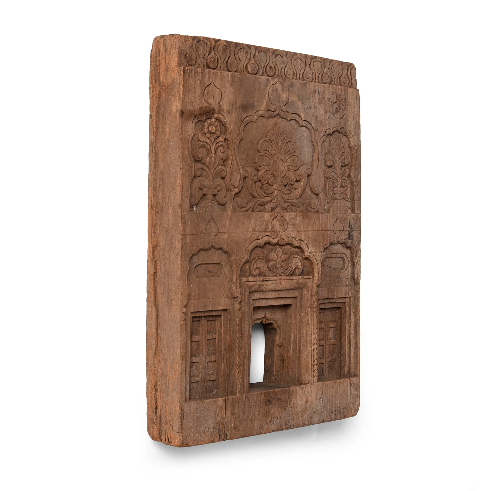 Carved Teak Votive Panel From Andhra Pradesh -Ca 1920 - Image 2
