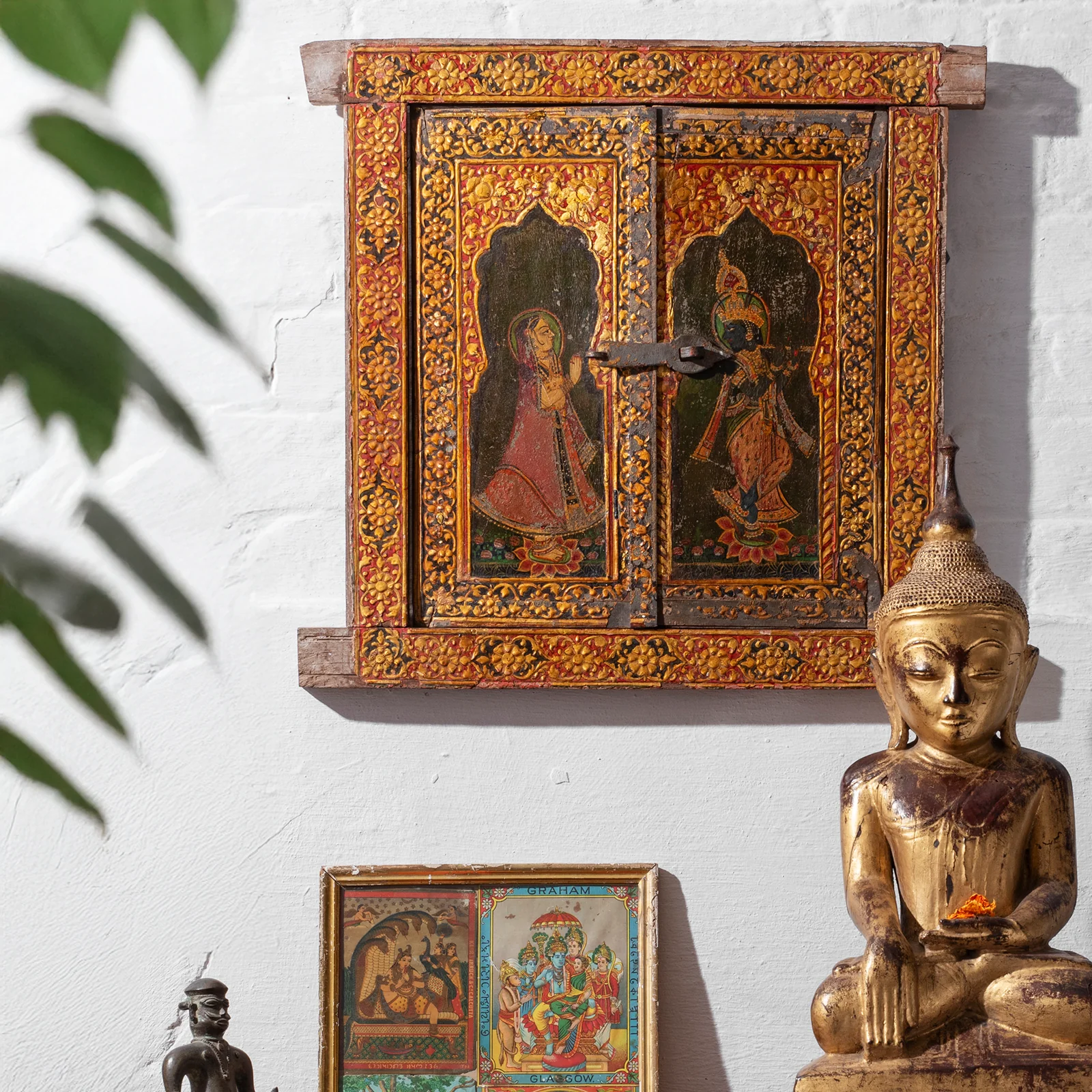 Chandras Radha Krishna Shutter From Bikaner - 19th Century - Image 2