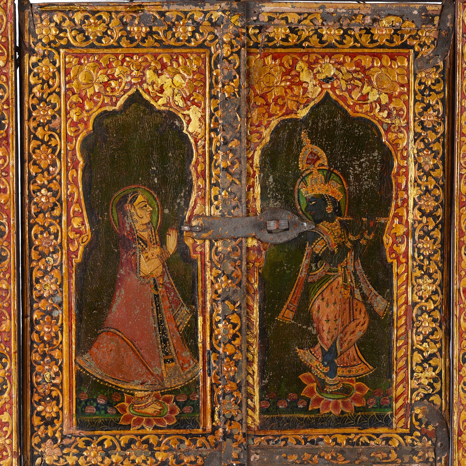 Chandras Radha Krishna Shutter From Bikaner - 19th Century - Image 4
