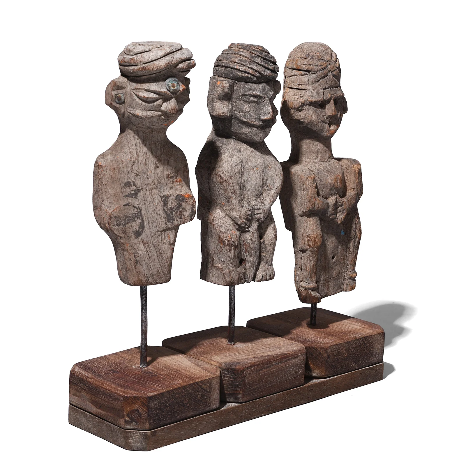 3 Gujarati Figures On Stand - Ca 1930 - Image 6