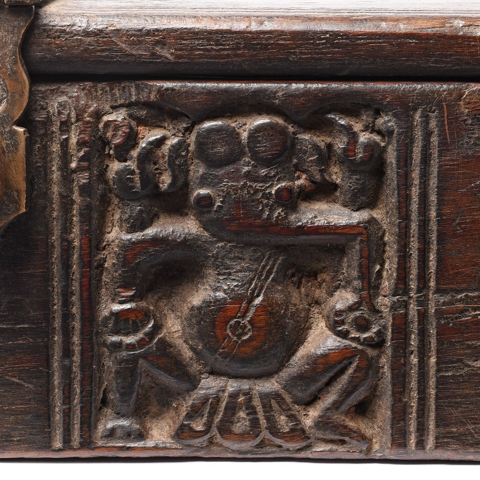 Carved Indian Teak Harpa Box From Banswara - 19thC - Image 2