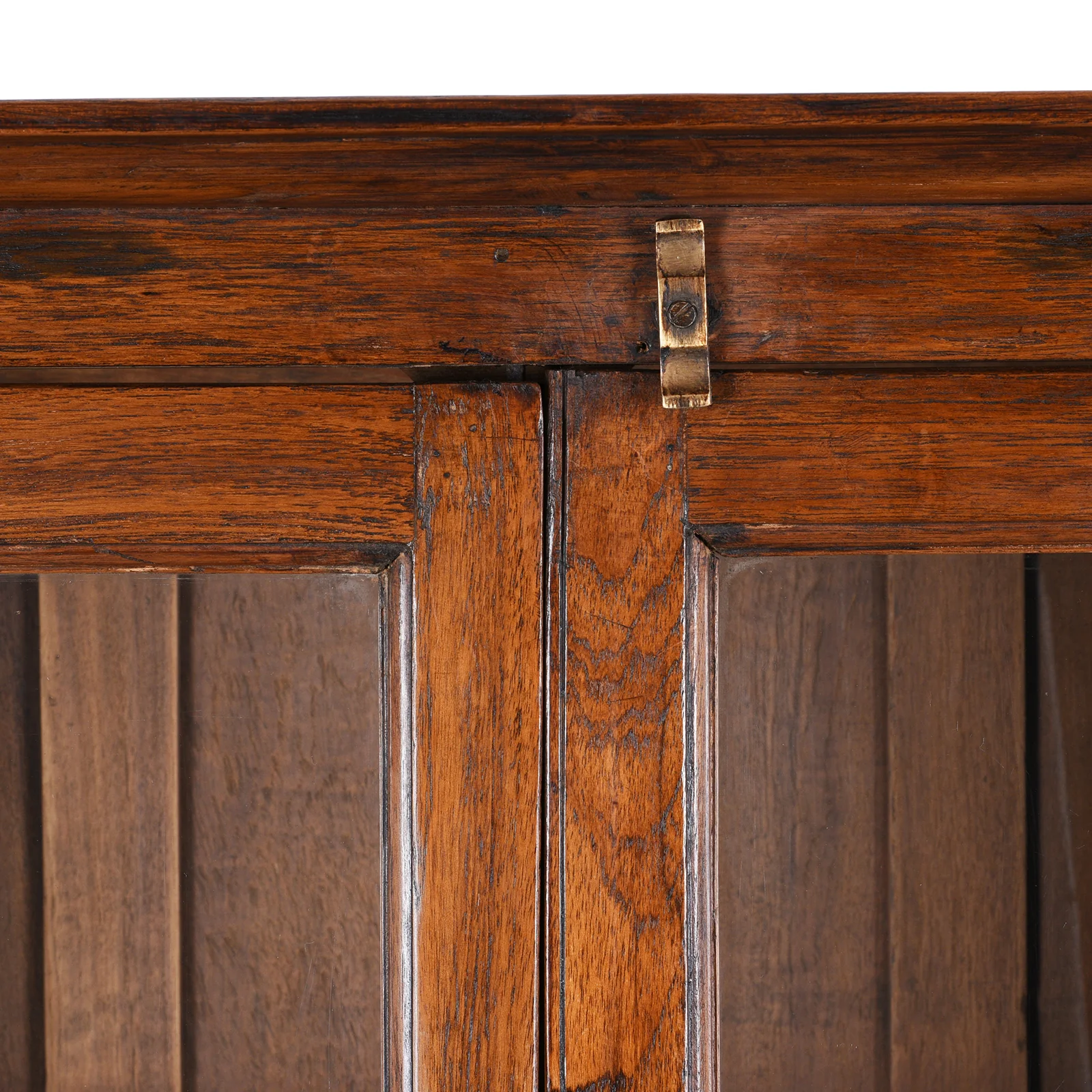 Glazed Teak Anglo Indian Book Cabinet - Ca 1910 - Image 6