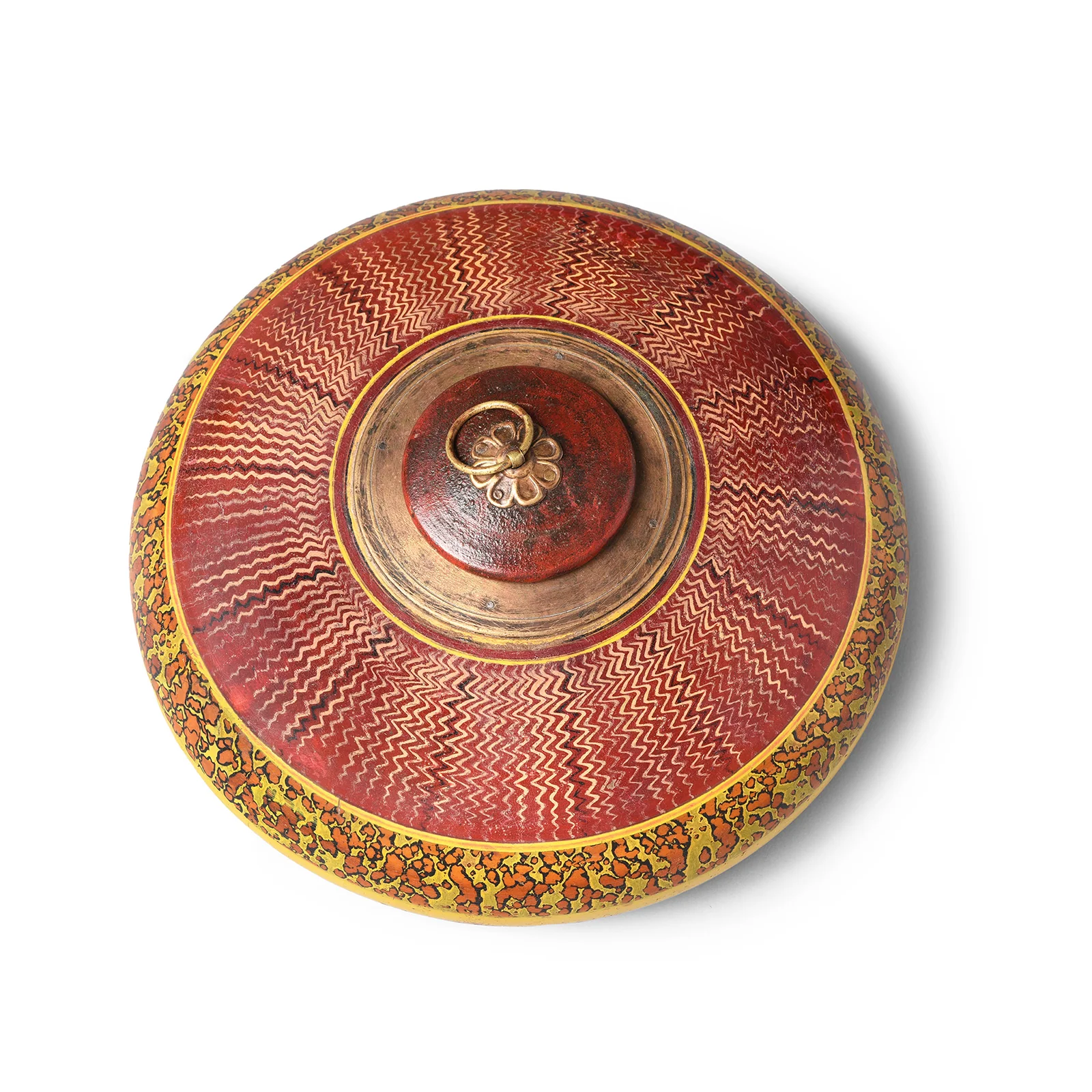 Lacquer Tobacco Pot From Rajasthan - Ca 1920 - Image 3
