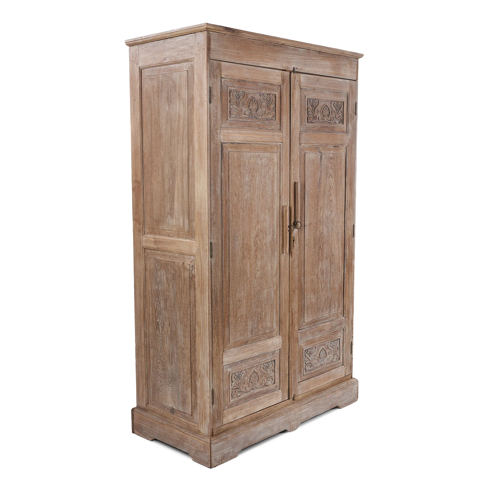 Limed Teak Wardrobe - 19th Century - Image 4