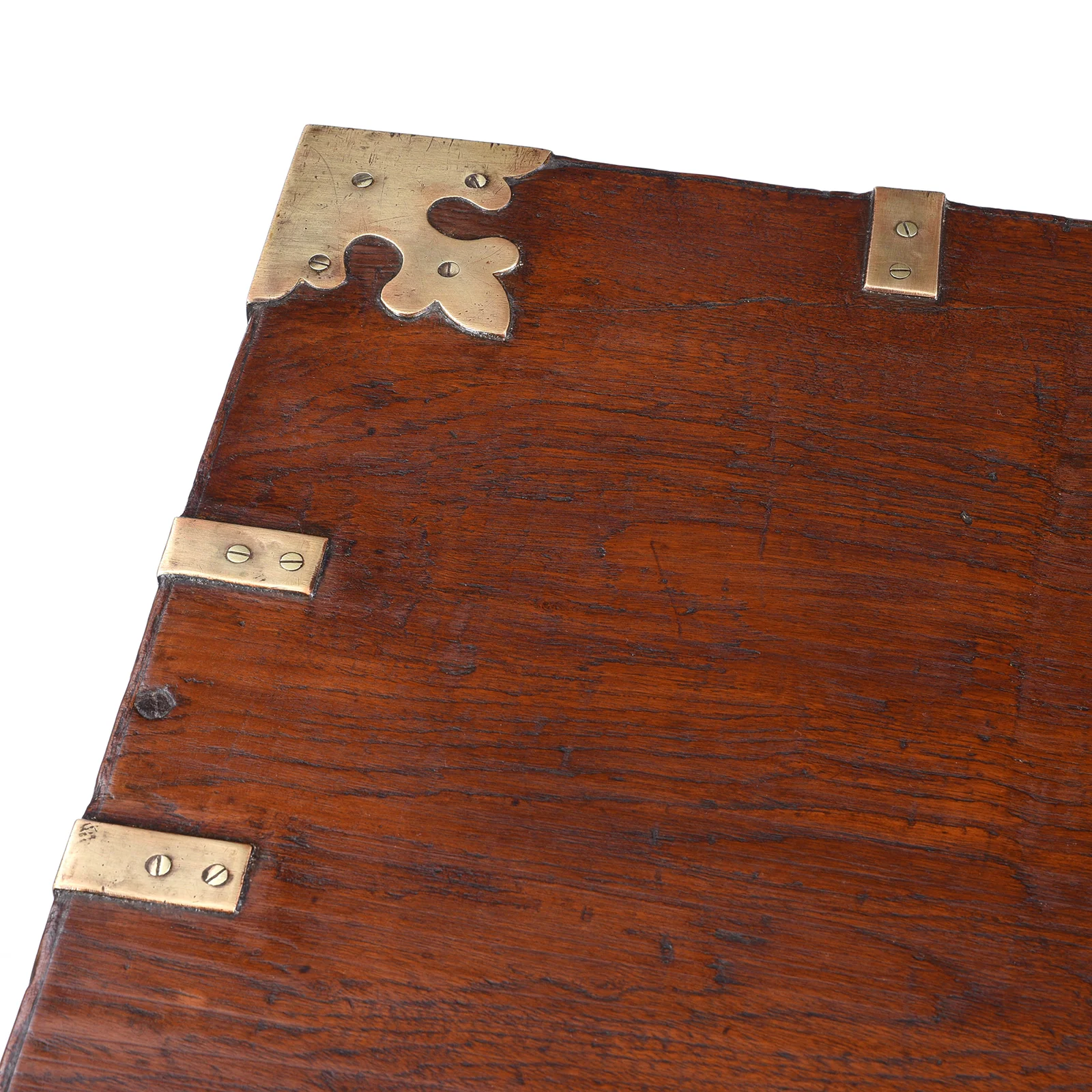 Brass Bound Teak Military Chest From Rajasthan -19thC - Image 7