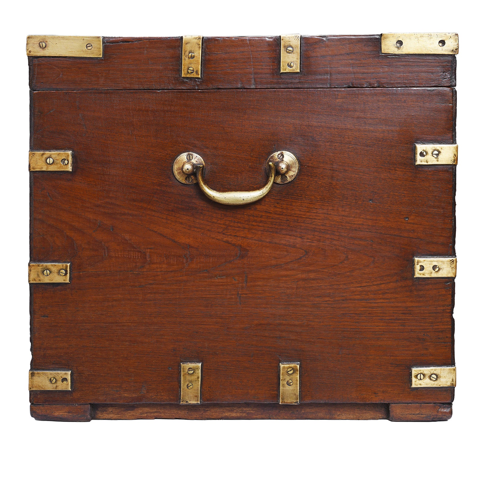 Brass Bound Teak Military Chest From Rajasthan -19thC - Image 8