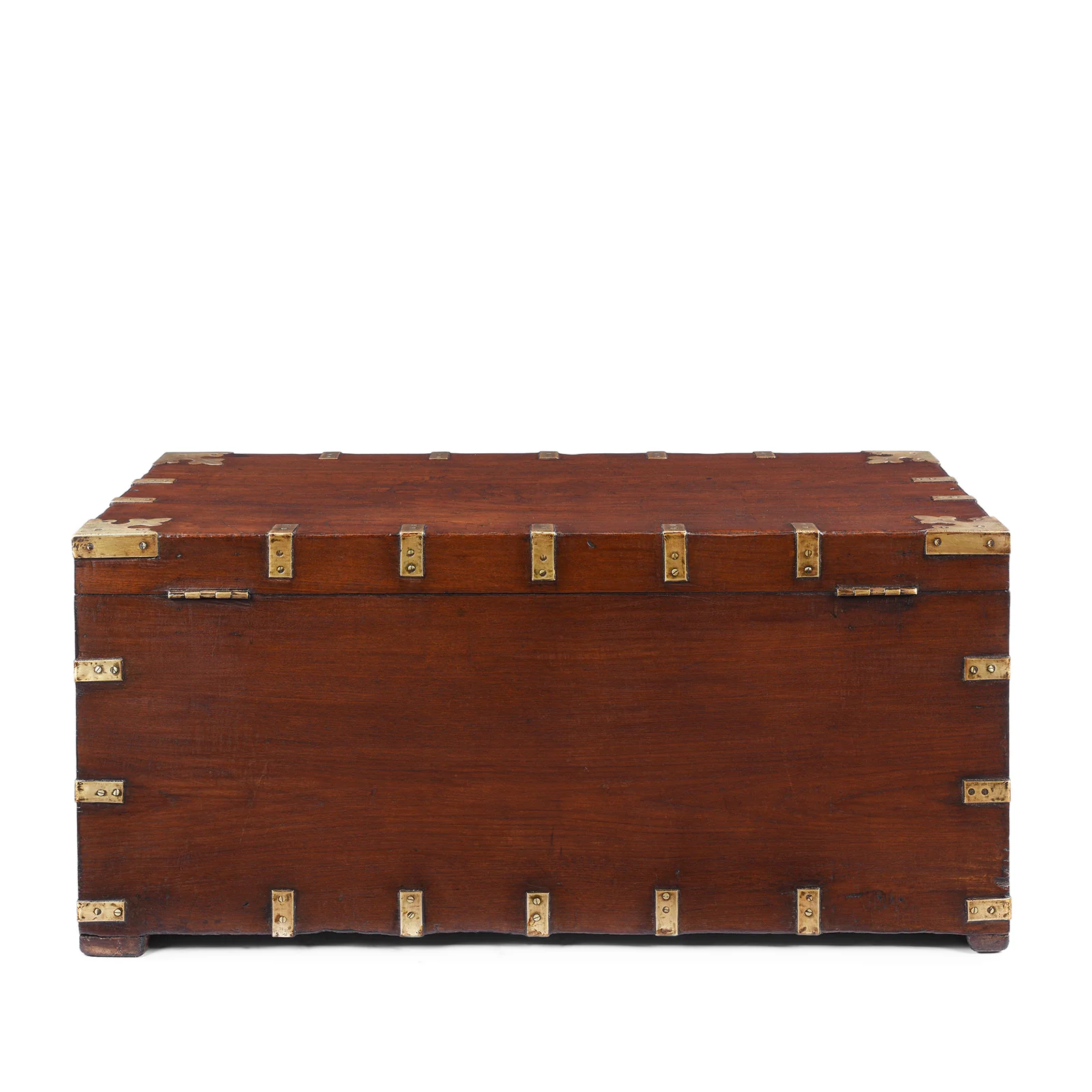 Brass Bound Teak Military Chest From Rajasthan -19thC - Image 9