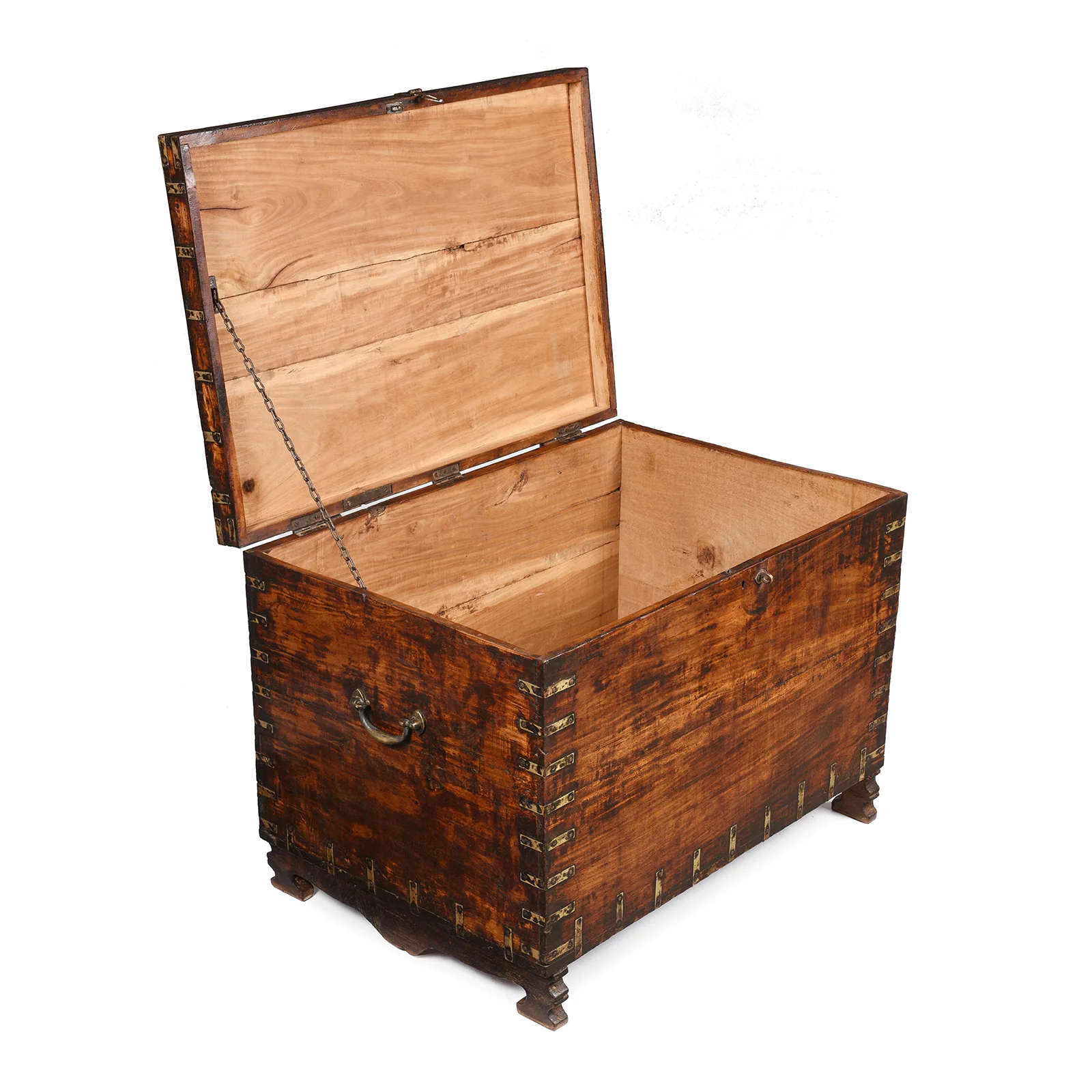 Brass Bound Sheesham Military Chest From India - 19thC - Image 2