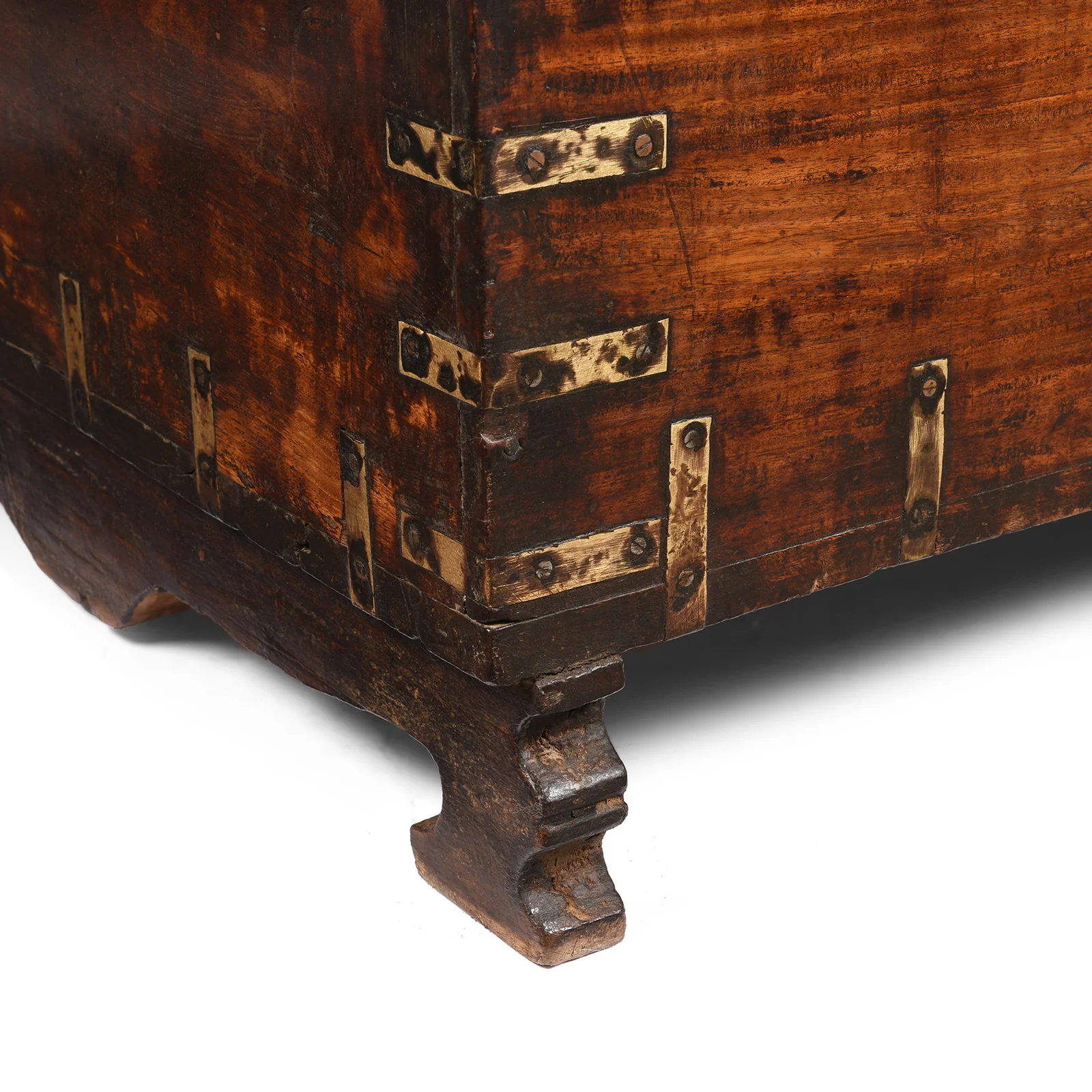 Brass Bound Sheesham Military Chest From India - 19thC - Image 6