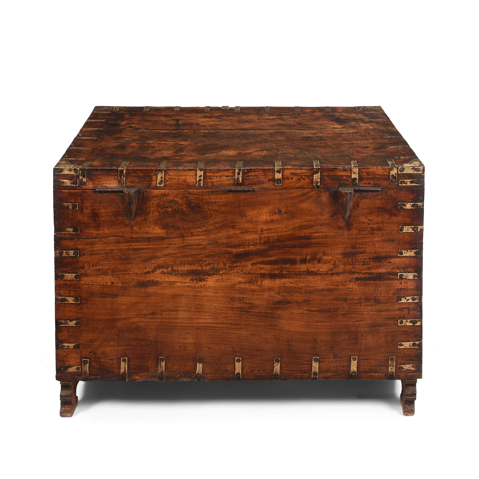 Brass Bound Sheesham Military Chest From India - 19thC - Image 8