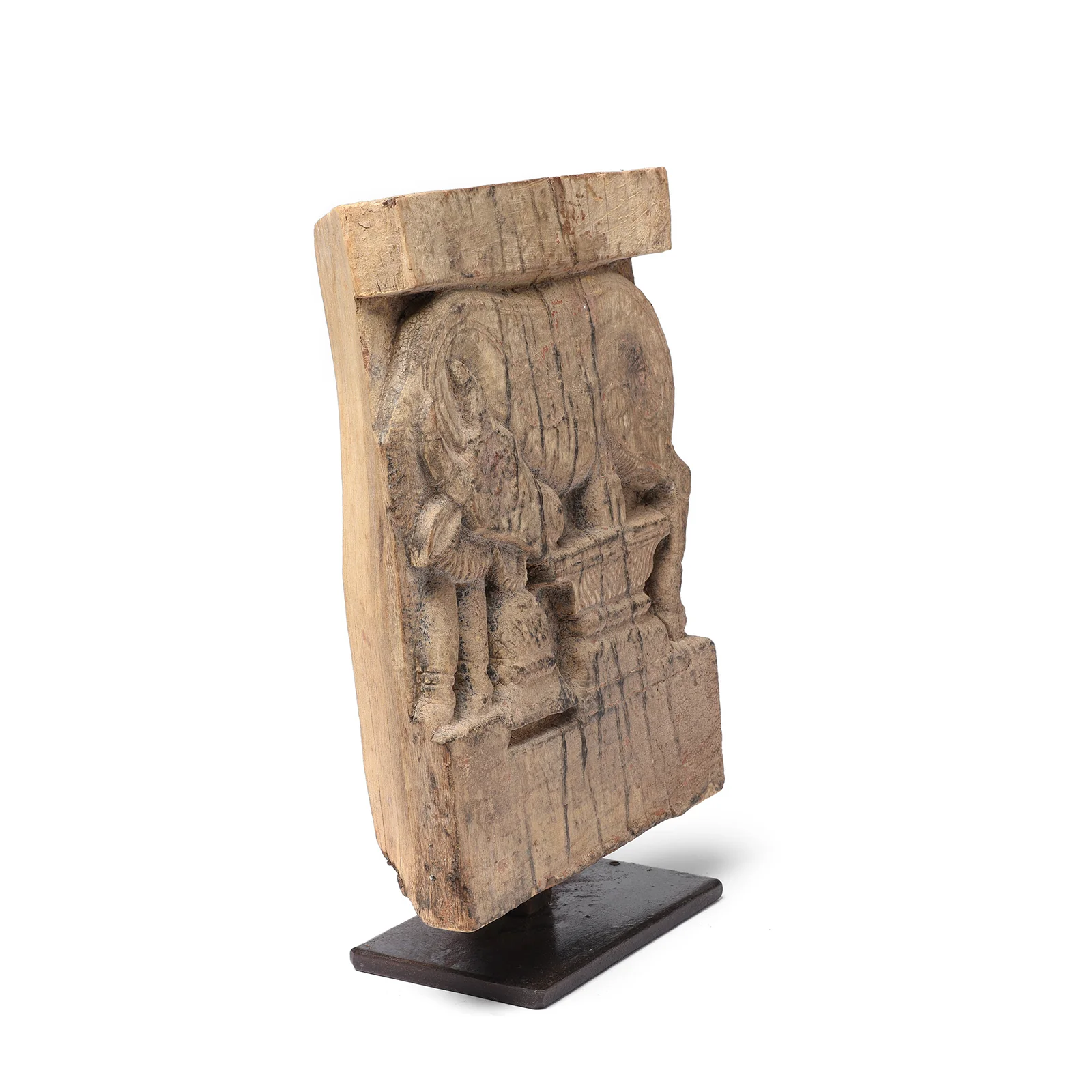 Carved Nandi Bull Chariot Panel From Tamil Nadu - 19thC - Image 3