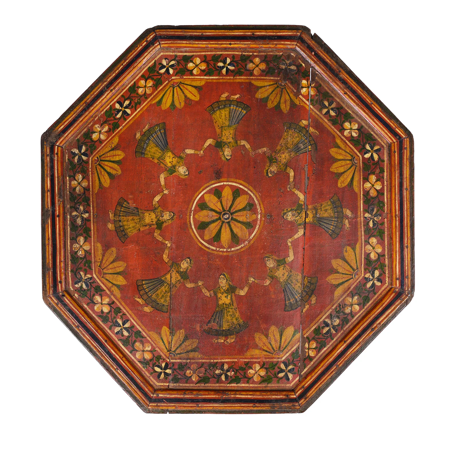Painted Bajot Low Table From Nagaur - 19th Century - Image 2