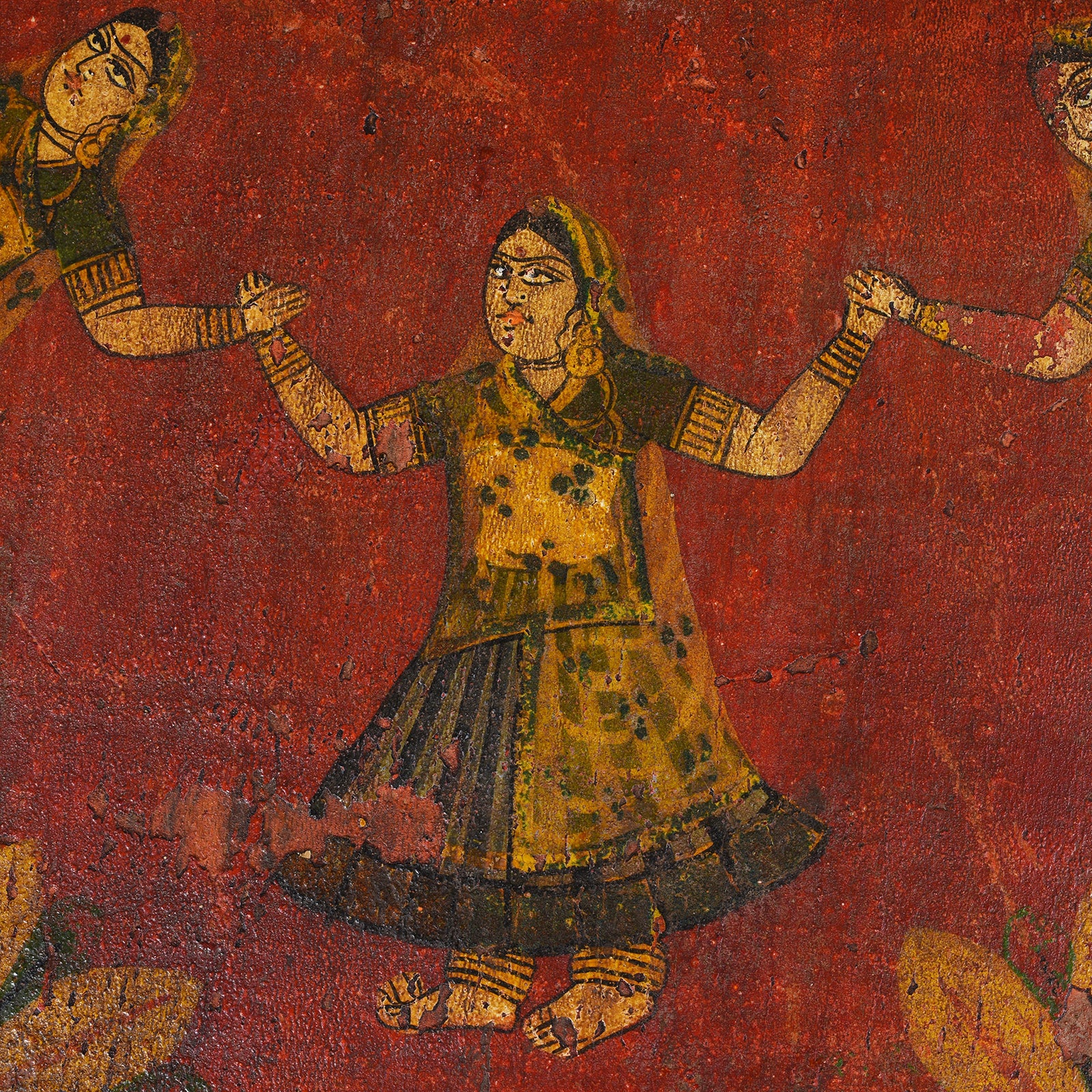 Painted Bajot Low Table From Nagaur - 19th Century - Image 4