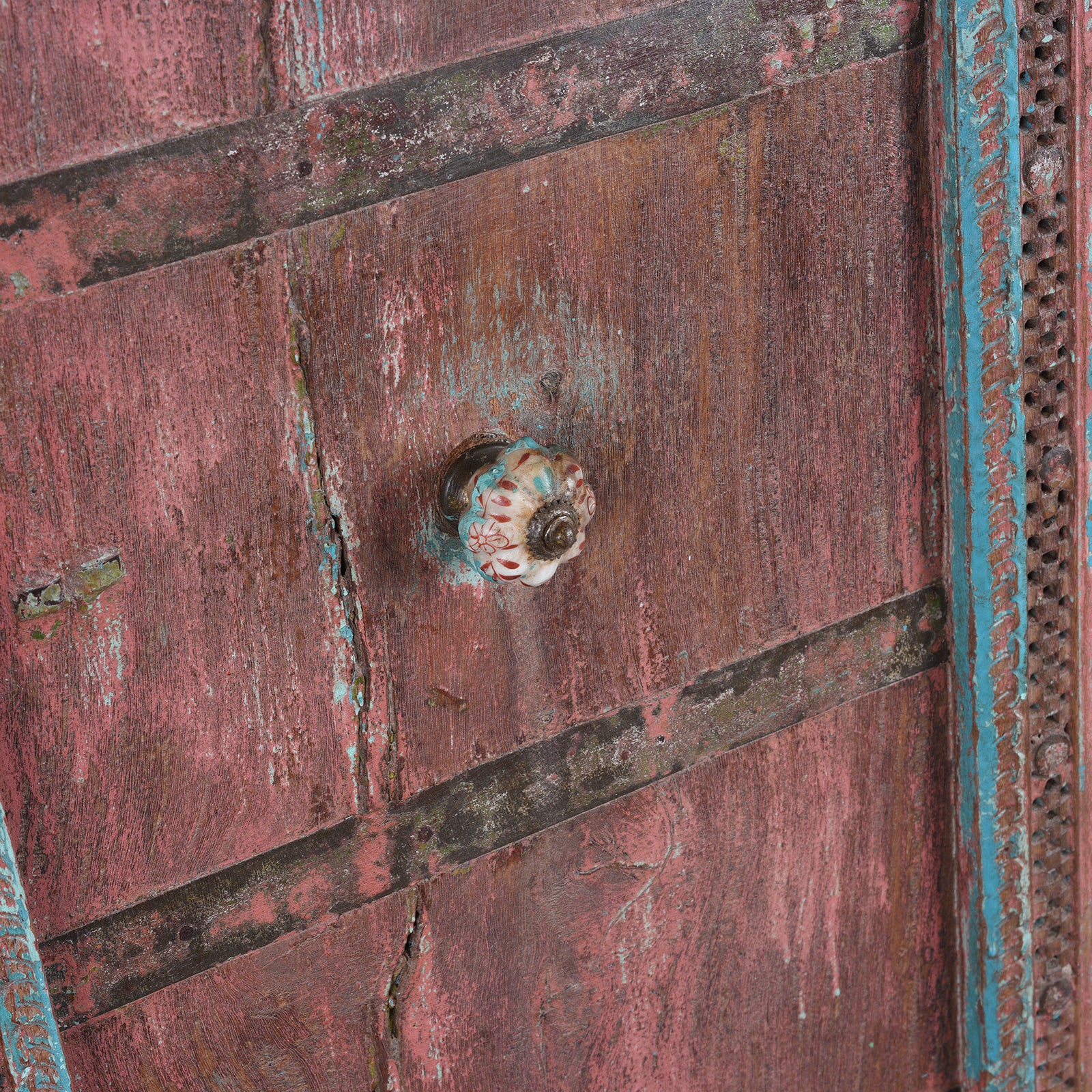 Painted Bikaner Door - 19Thc - Image 5