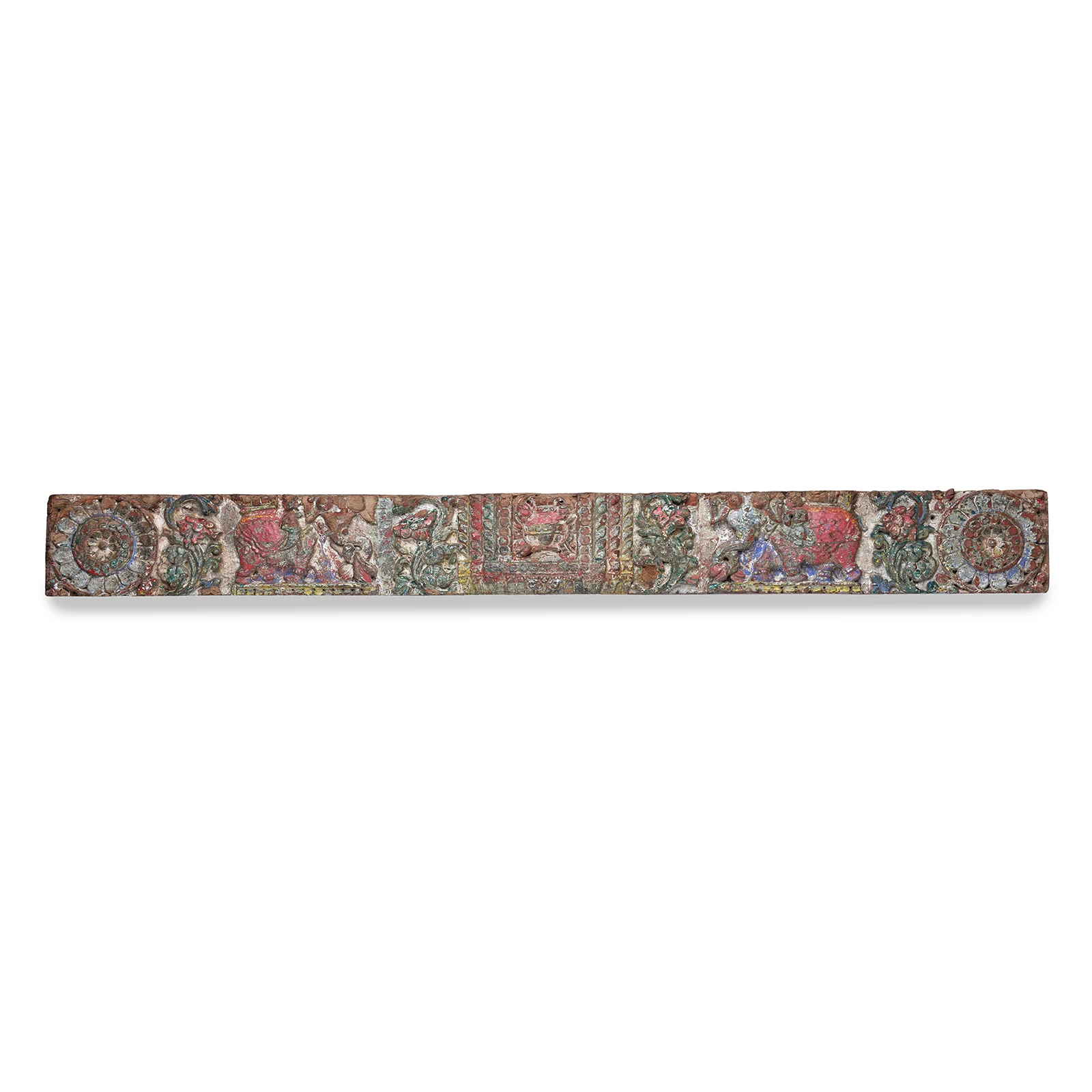 Carved Kalaśa Lintel Panel From Gujarat - 19thC