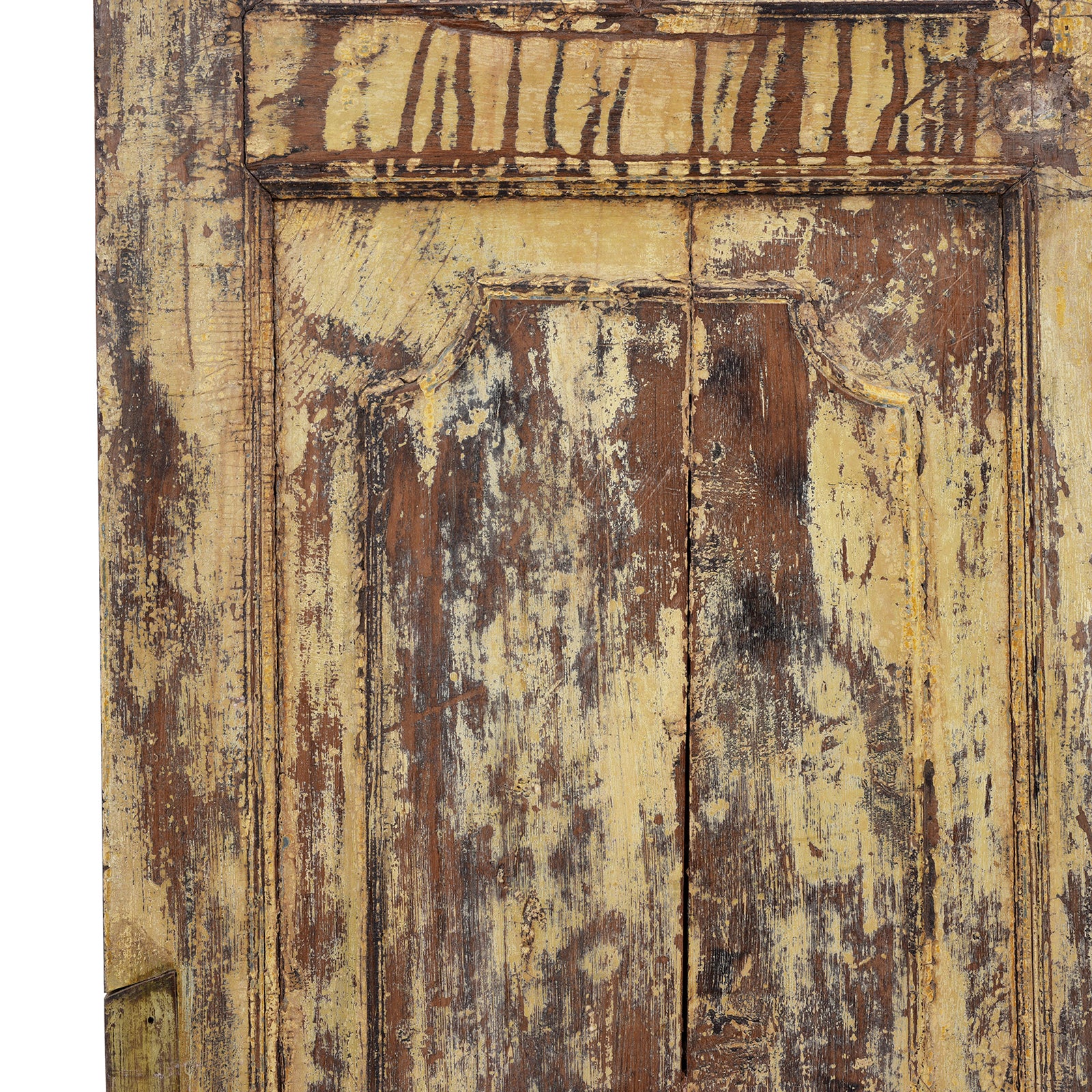 Painted Glazed Indian Doors From Gujarat - 19th Century - Image 4