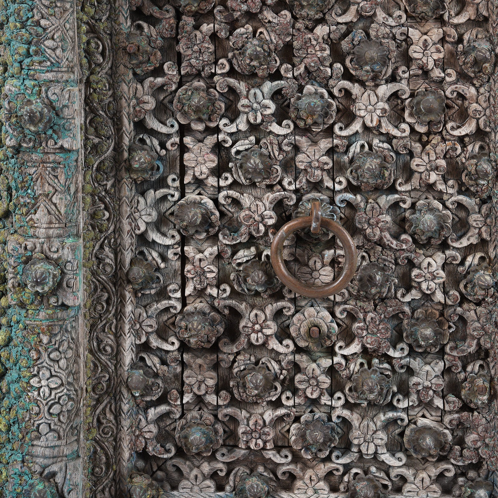Painted Mughal Door From Uttar Pradesh - 18th Century - Image 4