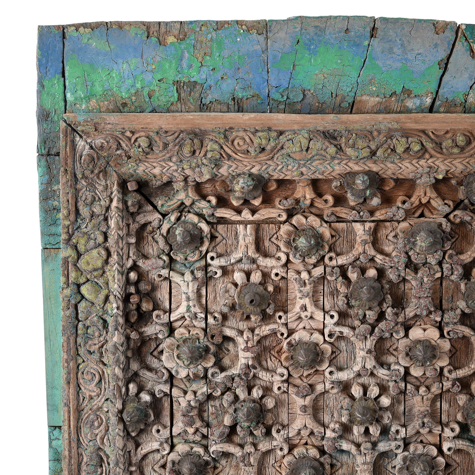 Painted Mughal Door From Uttar Pradesh - 18th Century - Image 7