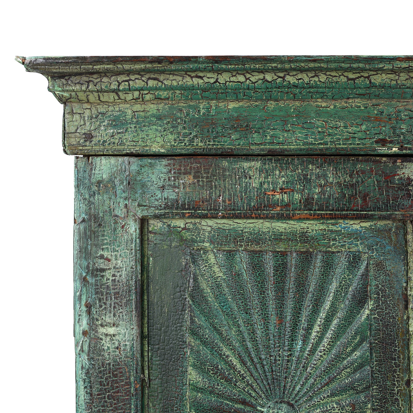 Indian Almirah Cabinet With Sunburst Panels - 19th Century - Image 2